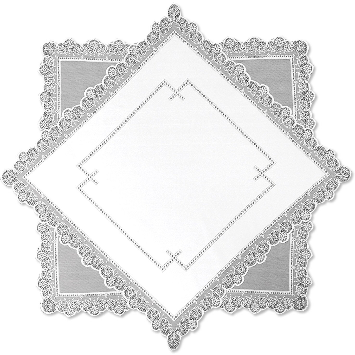 Heritage Lace PR-4242W Prelude 42 x 42 in. Topper  White