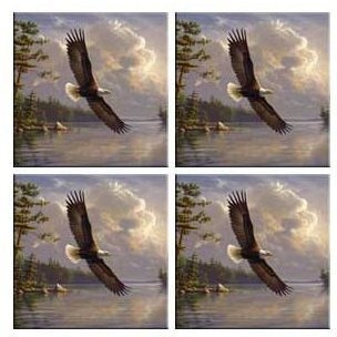 McGowan TT92080 Tuftop Eagle Coasters Set of 4