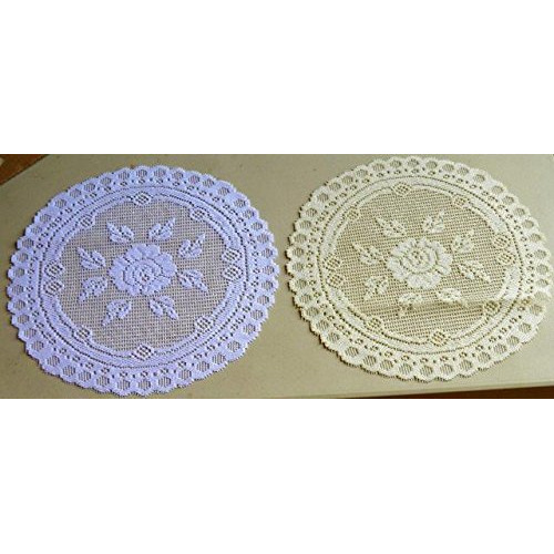 Tapestry Trading 652I16 16 in. European Lace Doily- Ivory