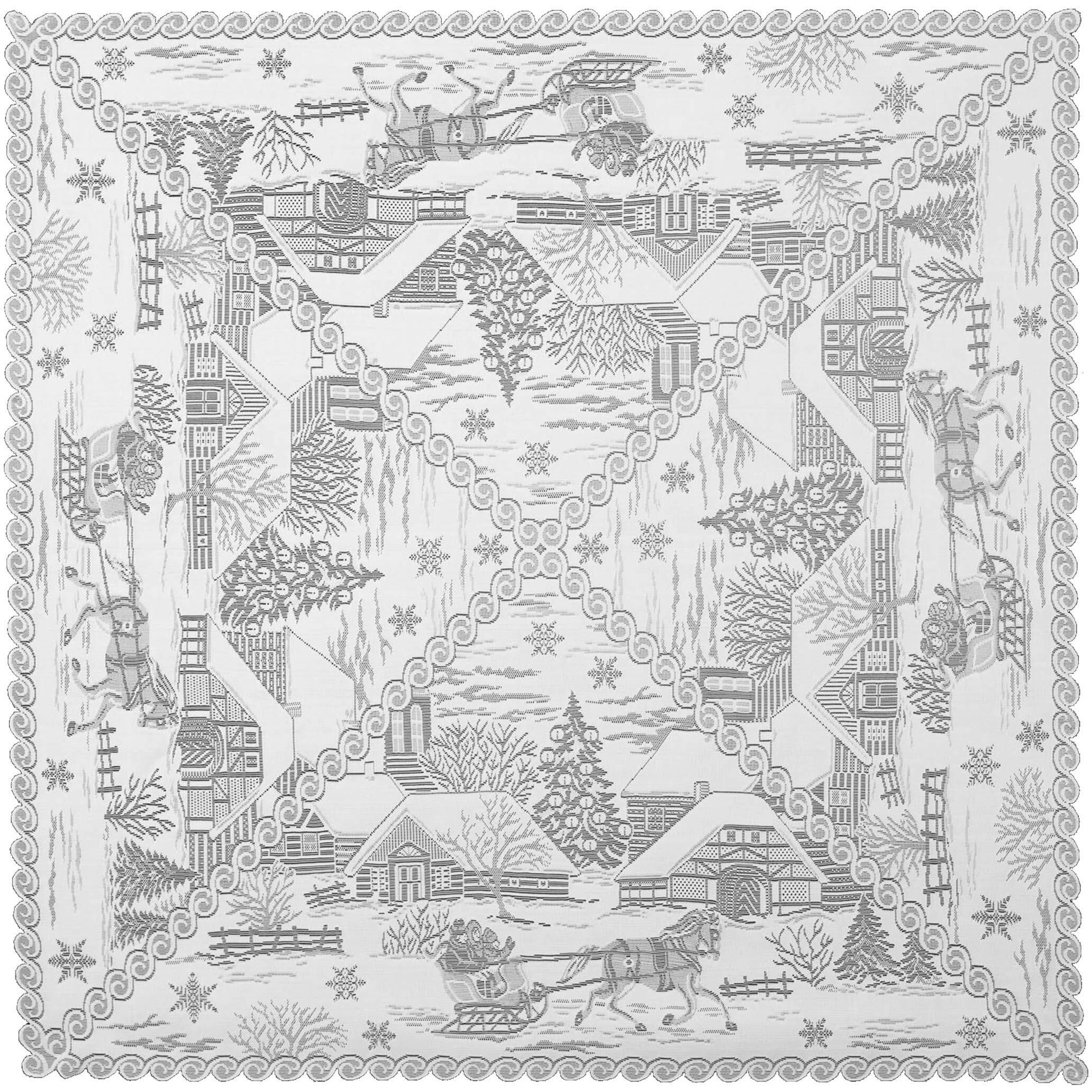 Heritage Lace SR-4242W 42 x 42 in. Sleigh Ride Table Topper