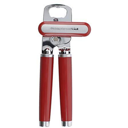 Gloss Red ABS & Stainless Steel Manual Bottle & Can Opener