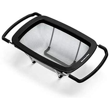 22 Black & White Stainless Steel Expandable Colander