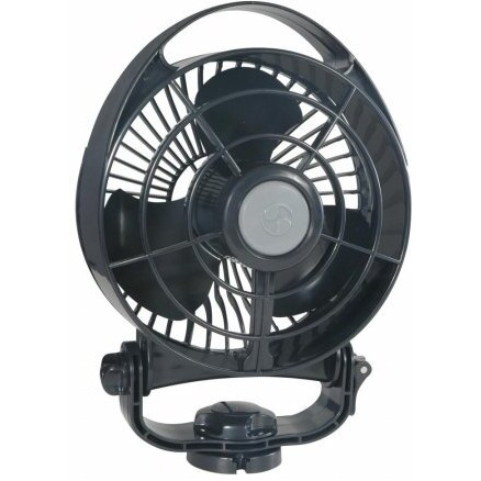 12V 3-Speed 6 in. Marine Fan - Black