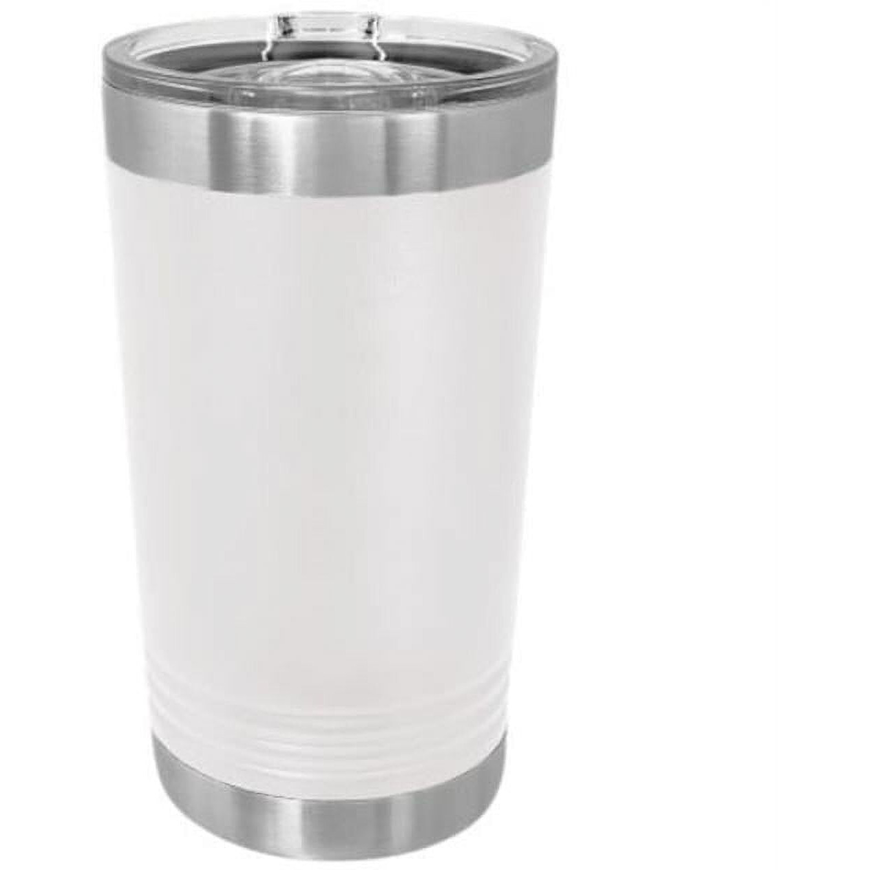 16 oz Stainless Steel Polar Camel Pint with Slider Lid&44 White