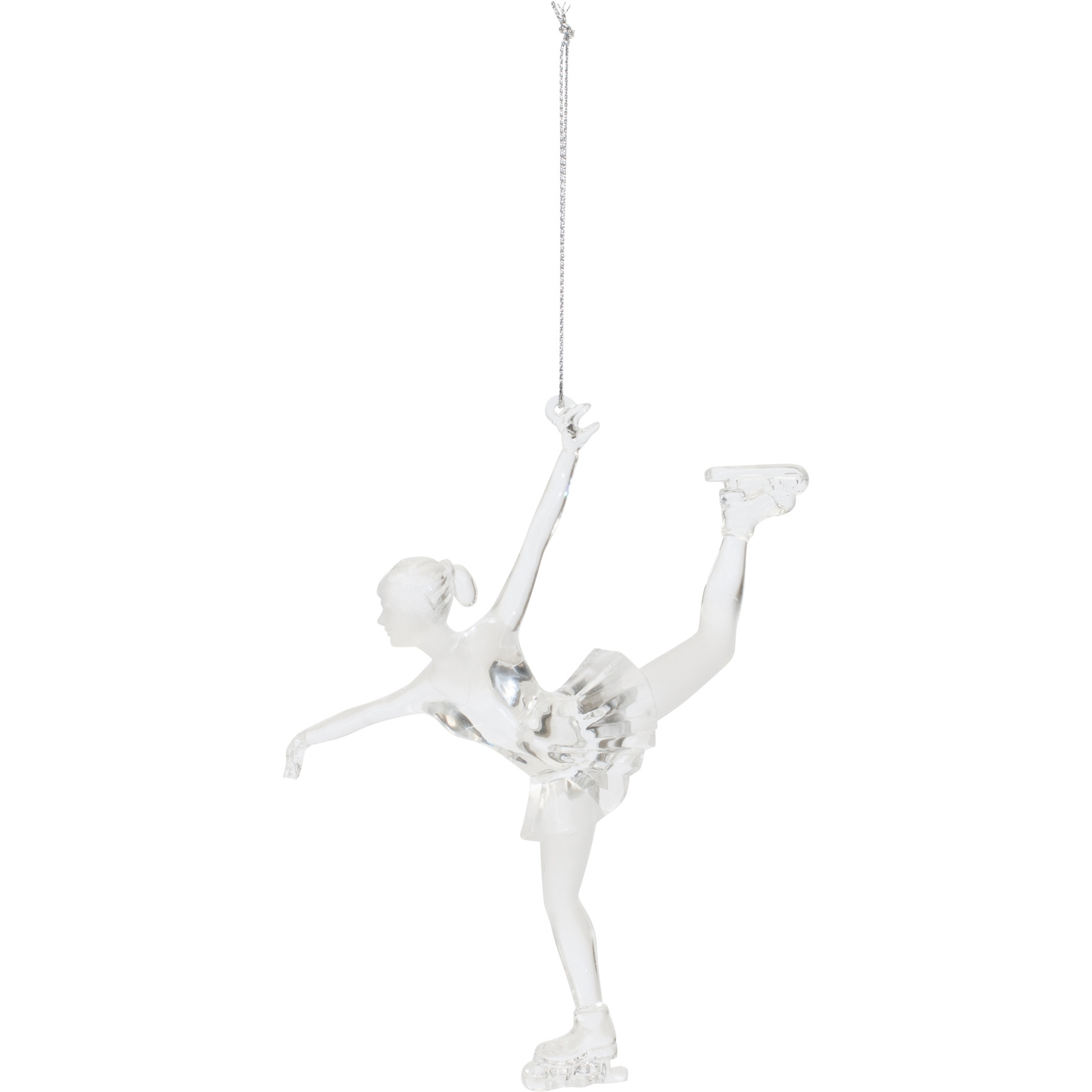 Clear Acrylic Ice Skater Ornament (Set of 4)
