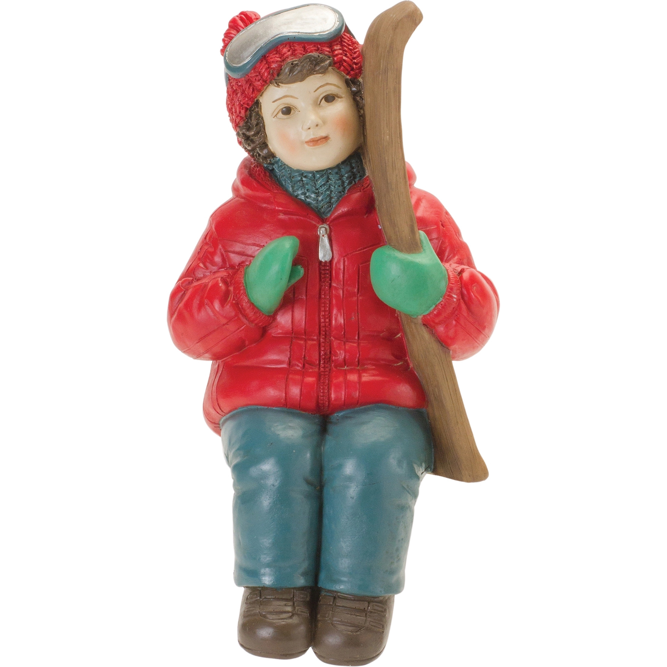 Holiday Children Shelf Sitter with Skis and Skates (Set of 4)