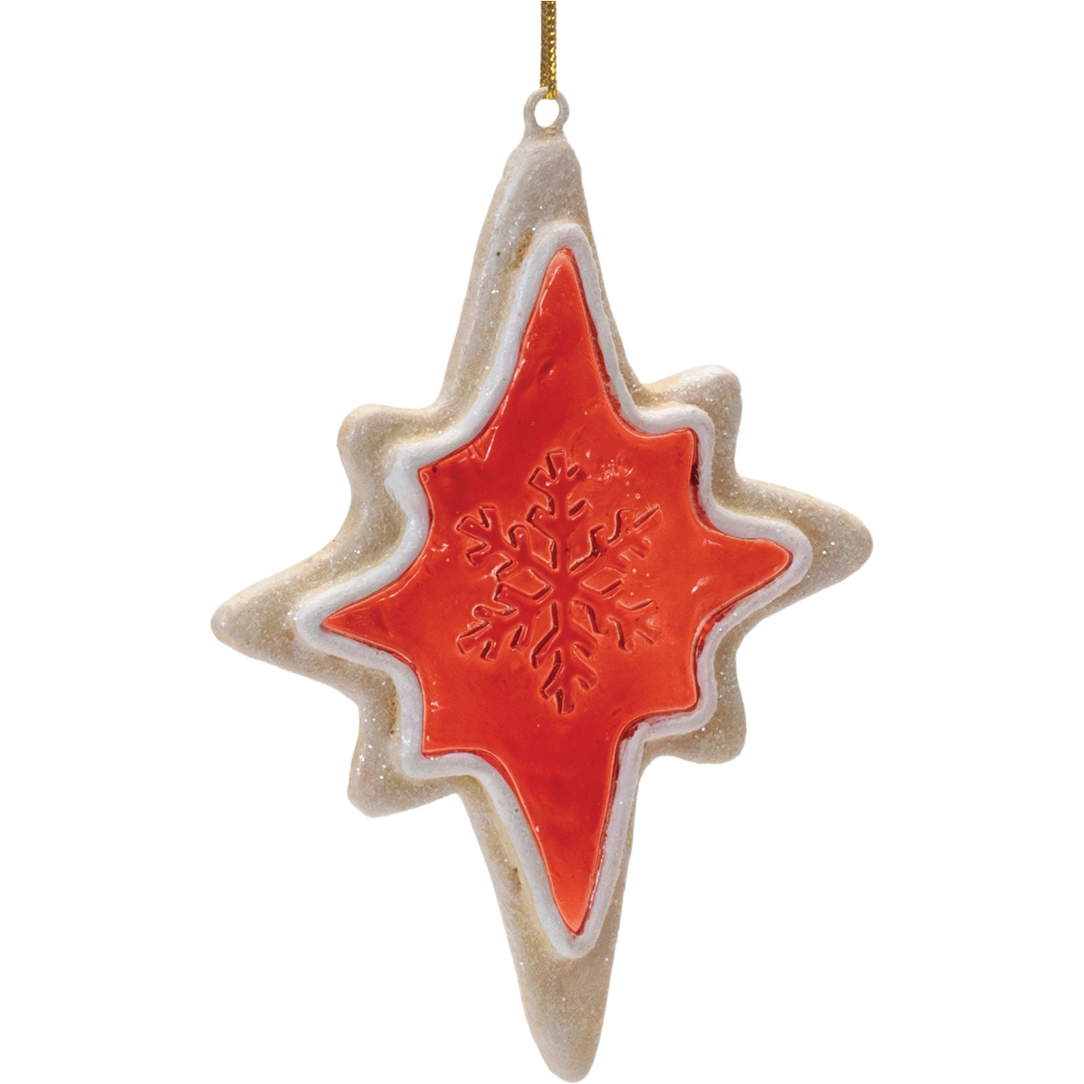 Frosted Cookie Star and Snowflake Ornament (Set of 6)