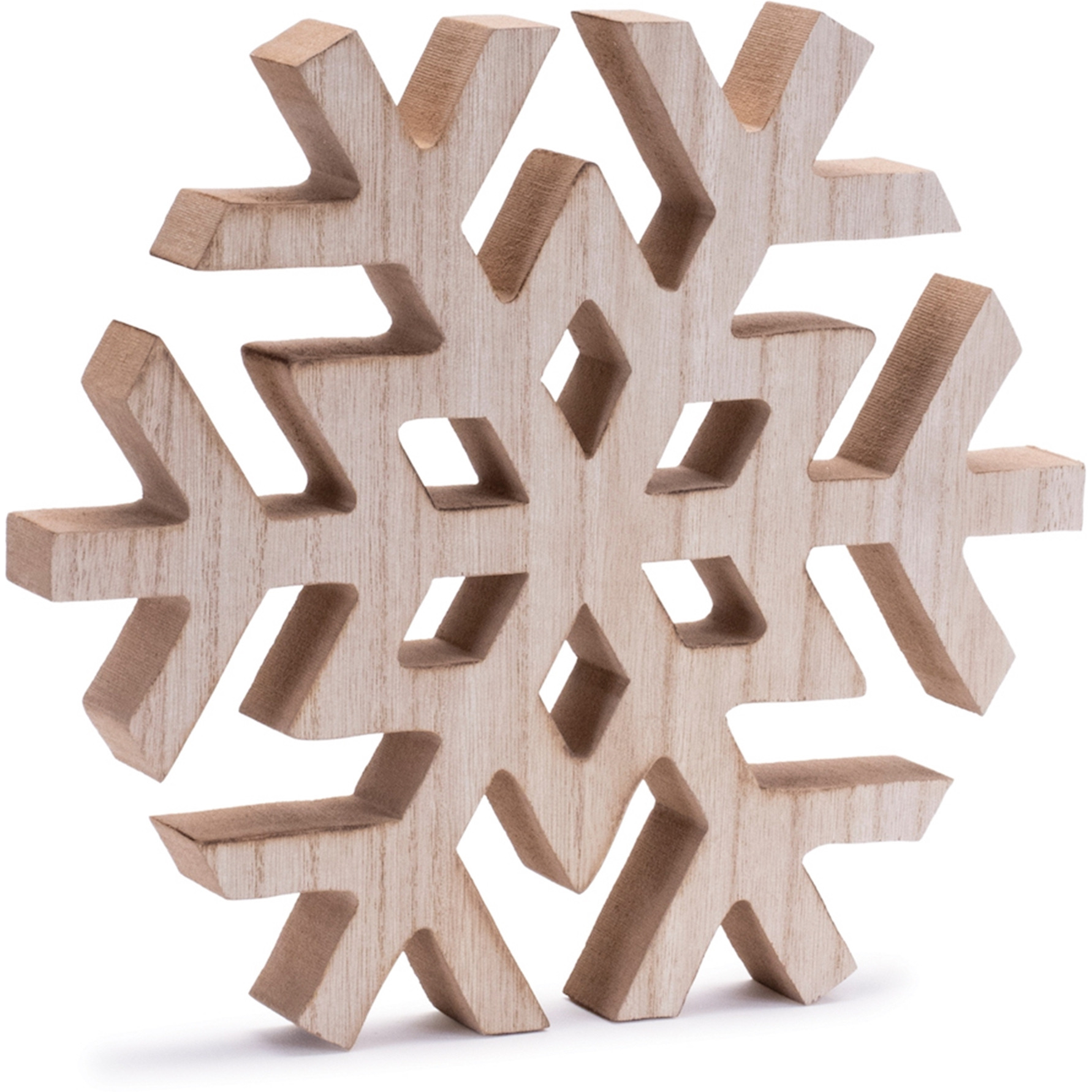 Natural Wood Snowflake (Set of 2)