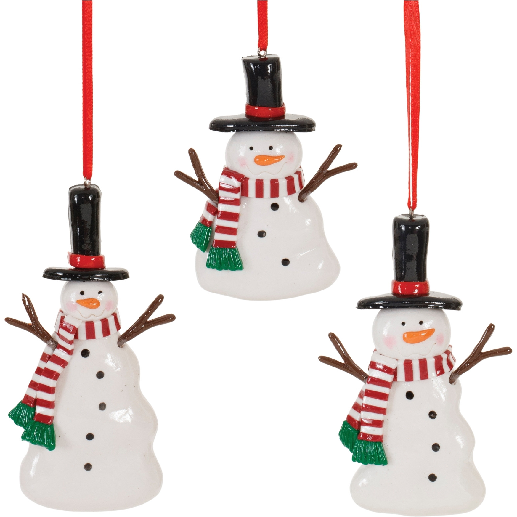 Clay Dough Snowman Ornament (Set of 12)