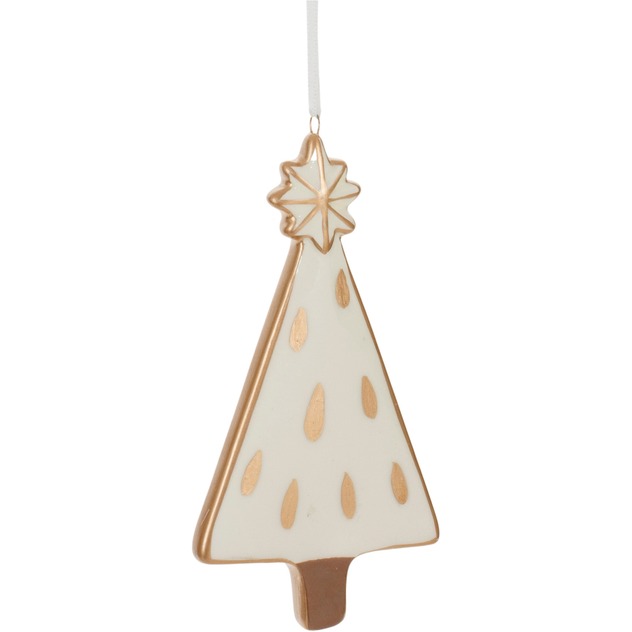 Ceramic Pine Tree Ornament (Set of 6)