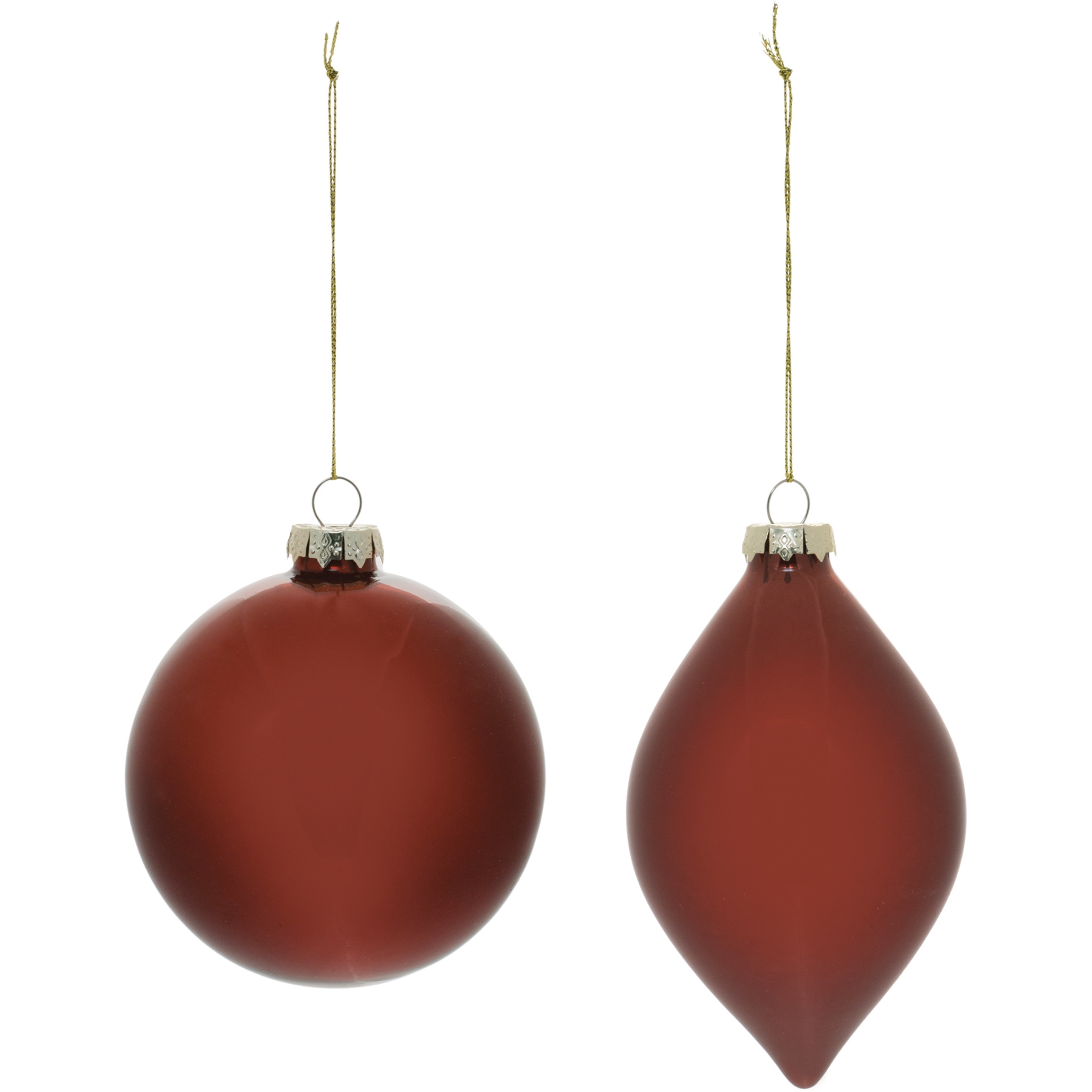 Red Glass Ball Ornament (Set of 6)
