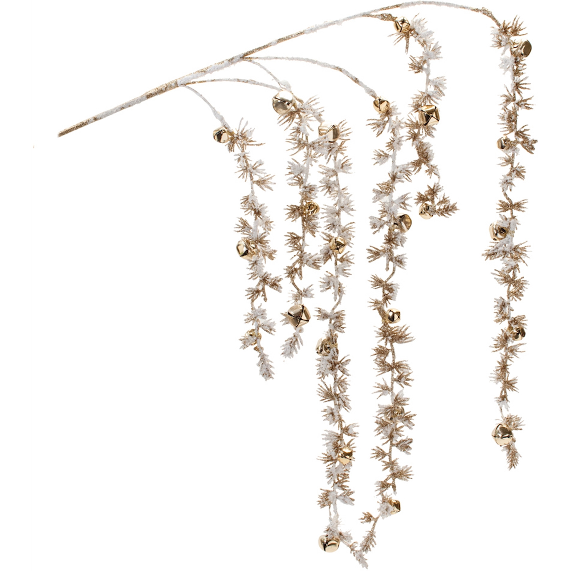 Snowy Hanging Pine Bell Branch (Set of 2)