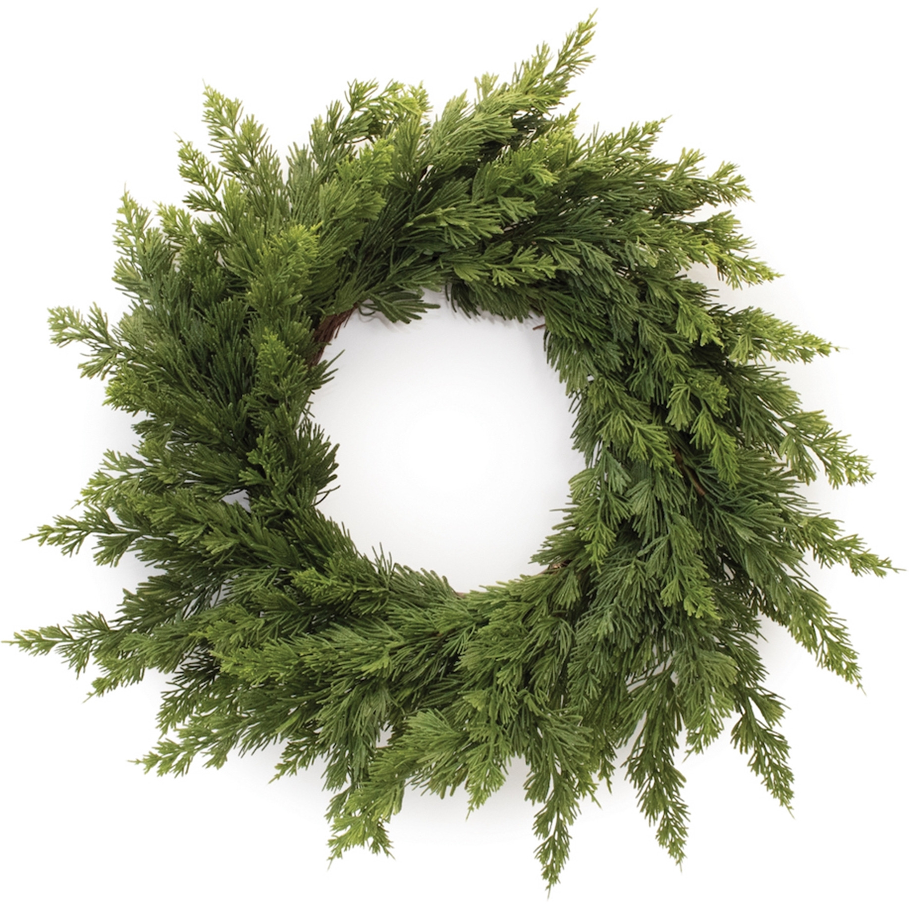 Variegated Pine Wreath 25&quotD