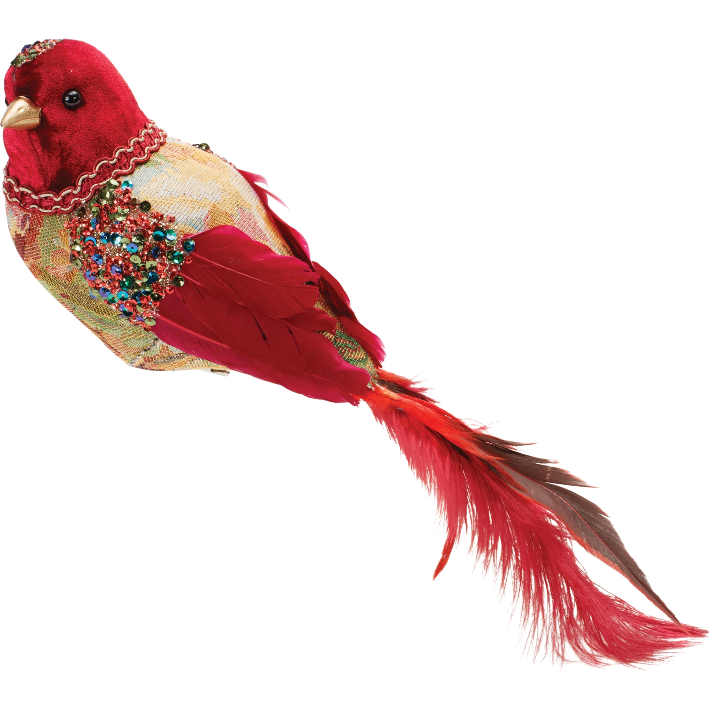 Jeweled Tapestry Bird Clip (Set of 4)
