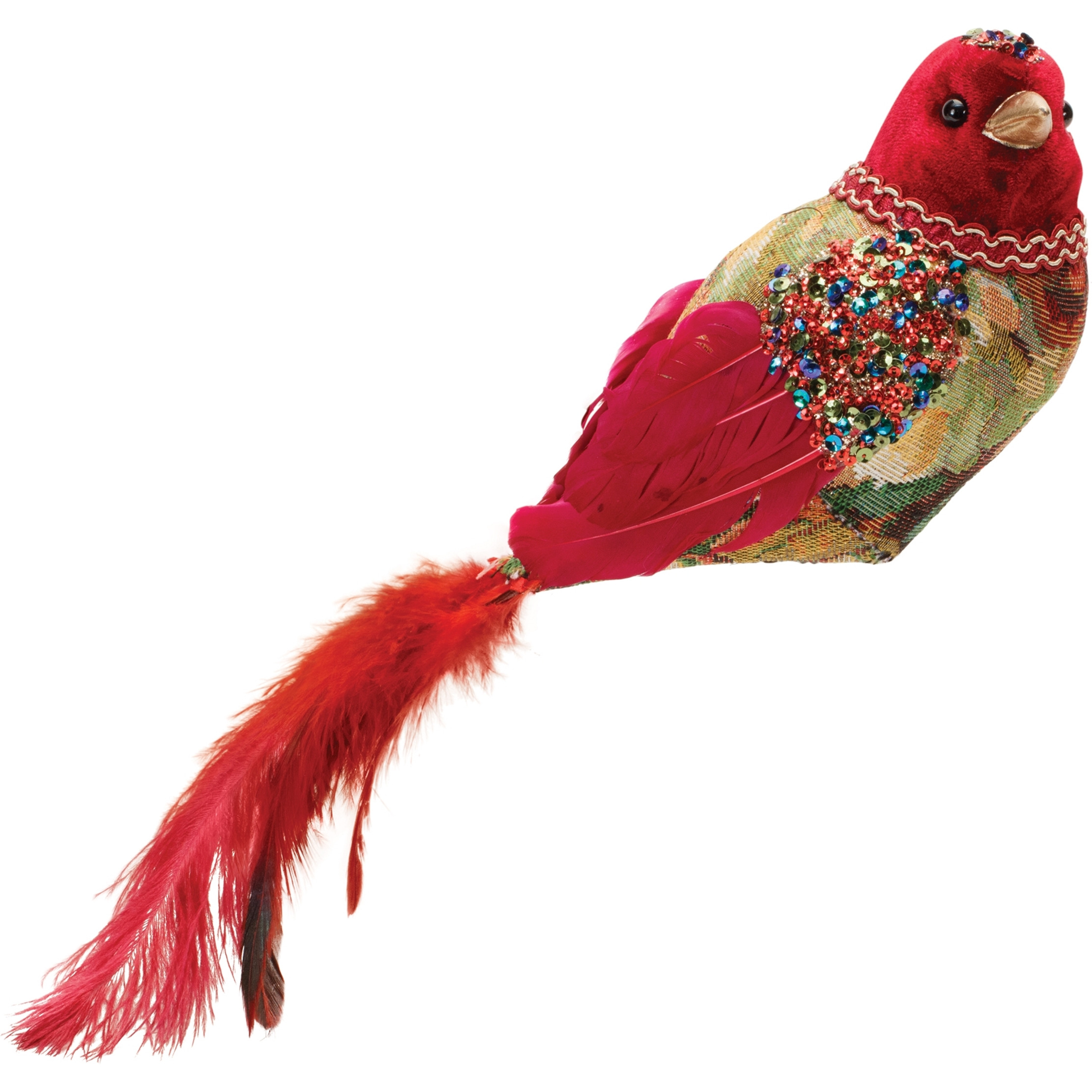 Jeweled Tapestry Bird Clip (Set of 4)