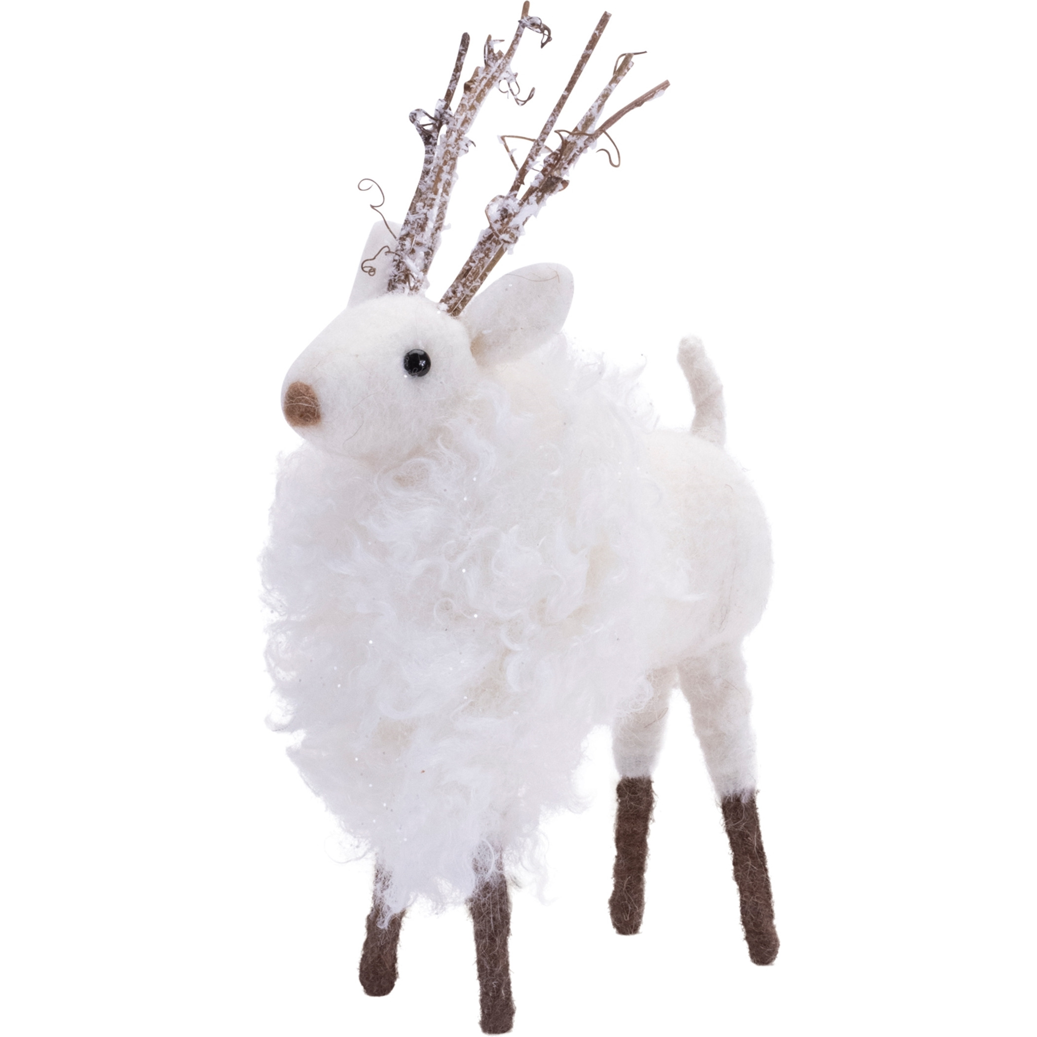Fluffy Winter Deer Shelf Sitter (Set of 6)