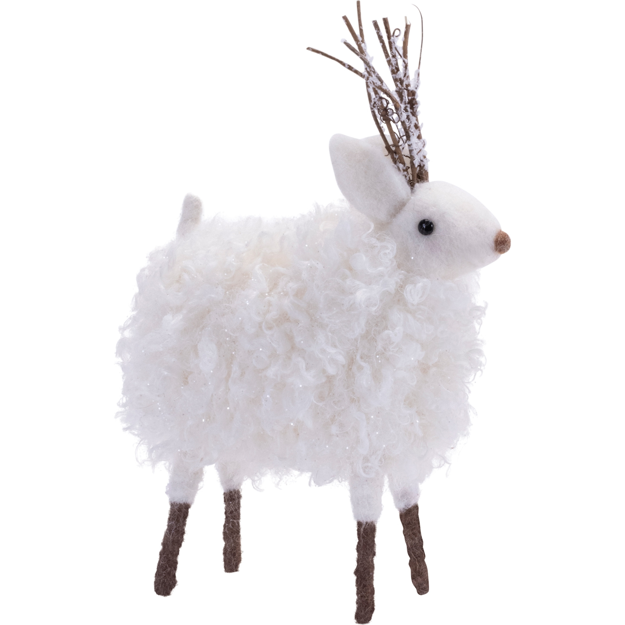 Fluffy Winter Deer Shelf Sitter (Set of 6)