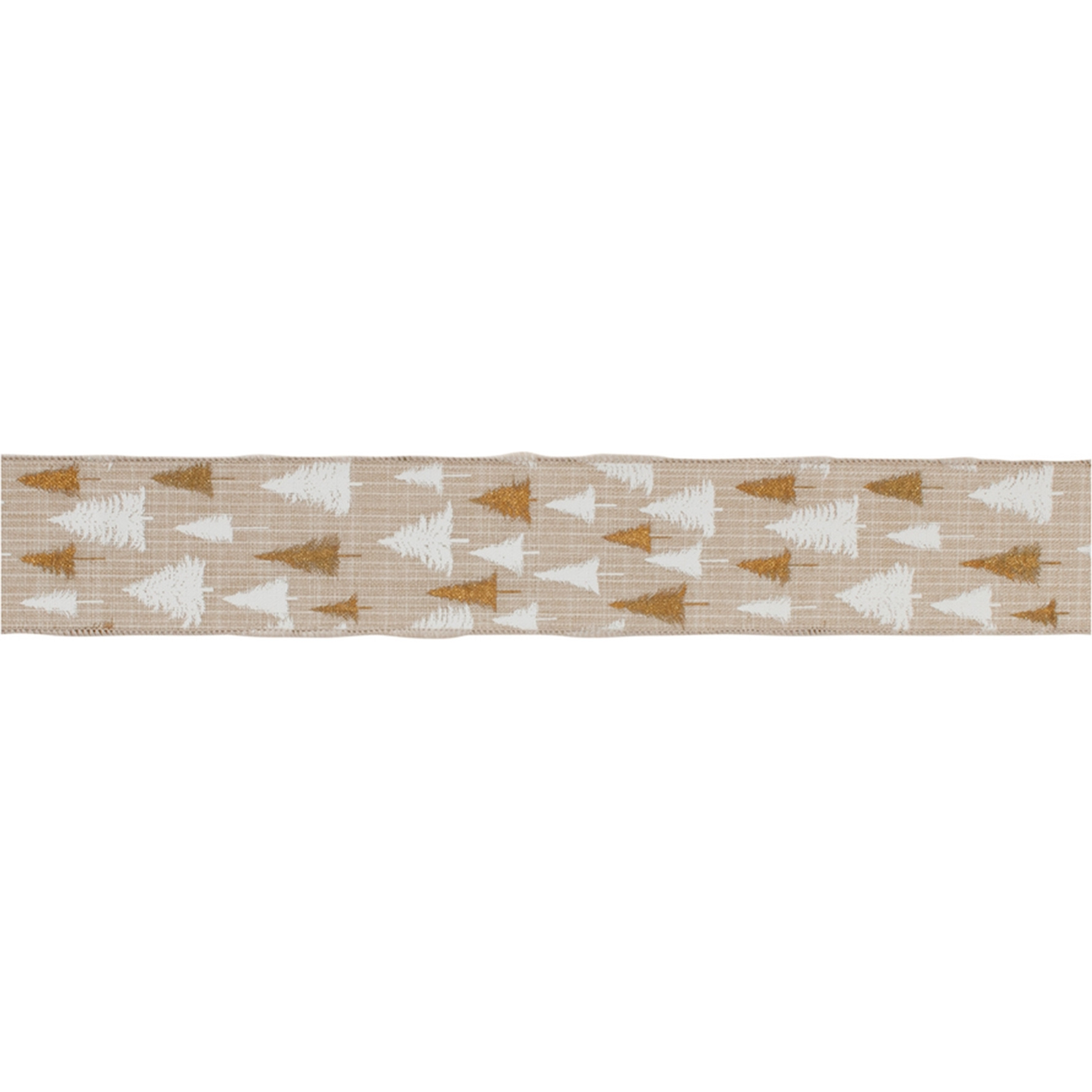 Red and White Pine treet Wired Ribbon (Set of 2)
