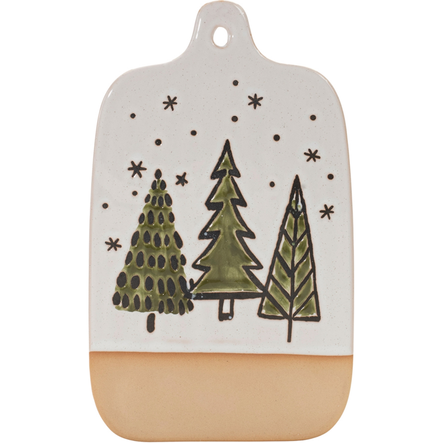 Ceramic Pine Tree Cutting Board Tray (Set of 4)