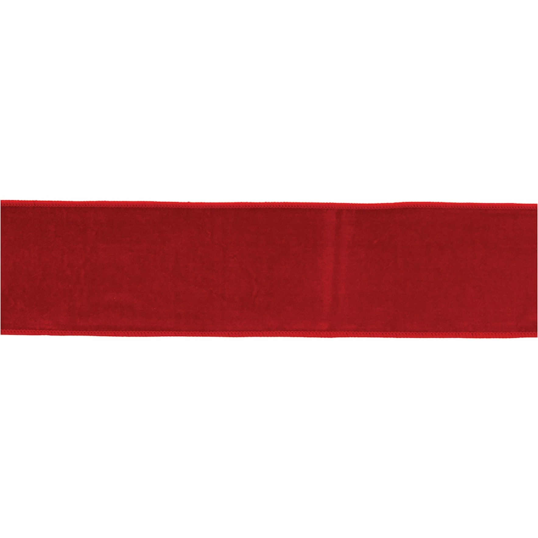 Red Nylon and Wool Wired Ribbon (Set of 2)