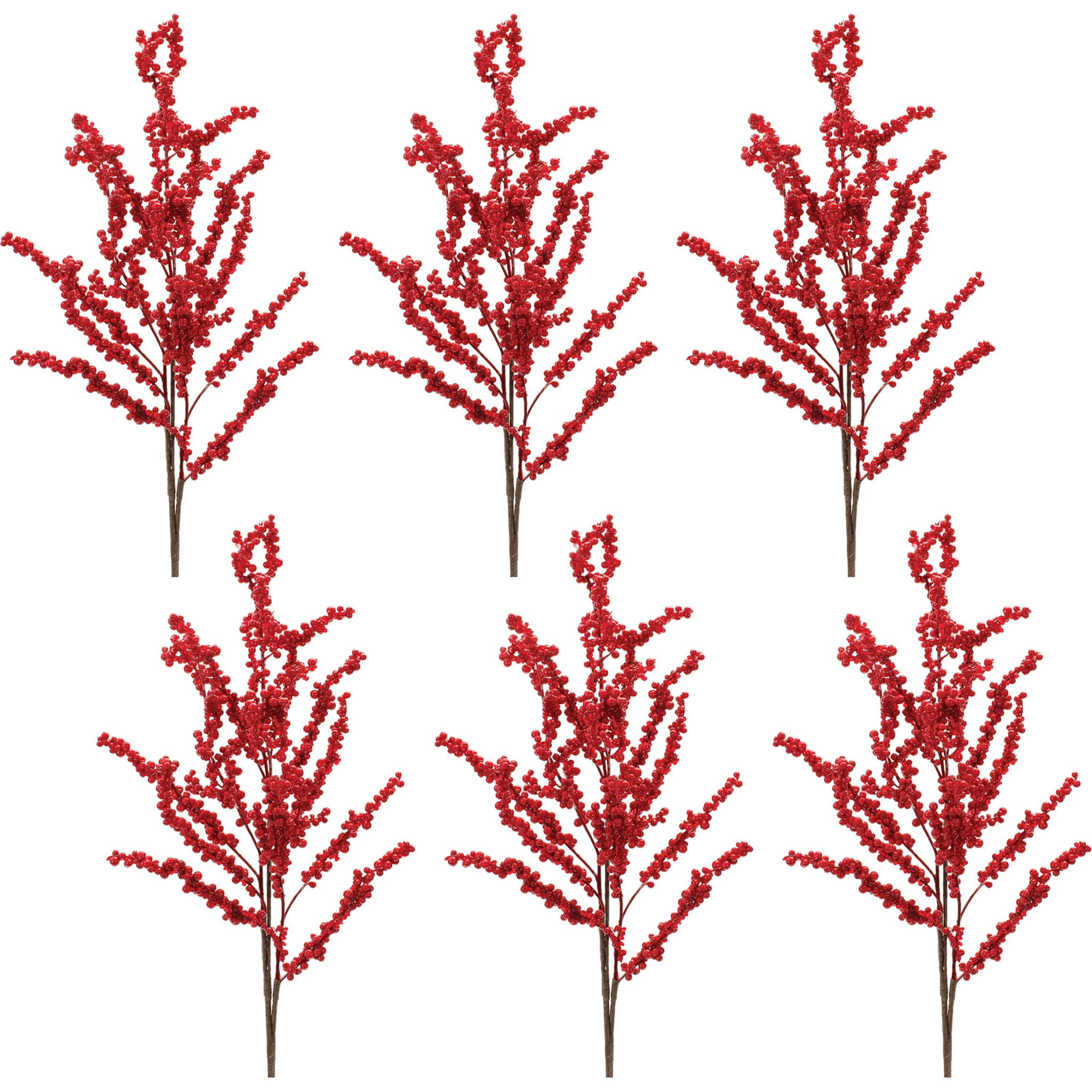 Clustered Berry Twig Spray (Set of 6)