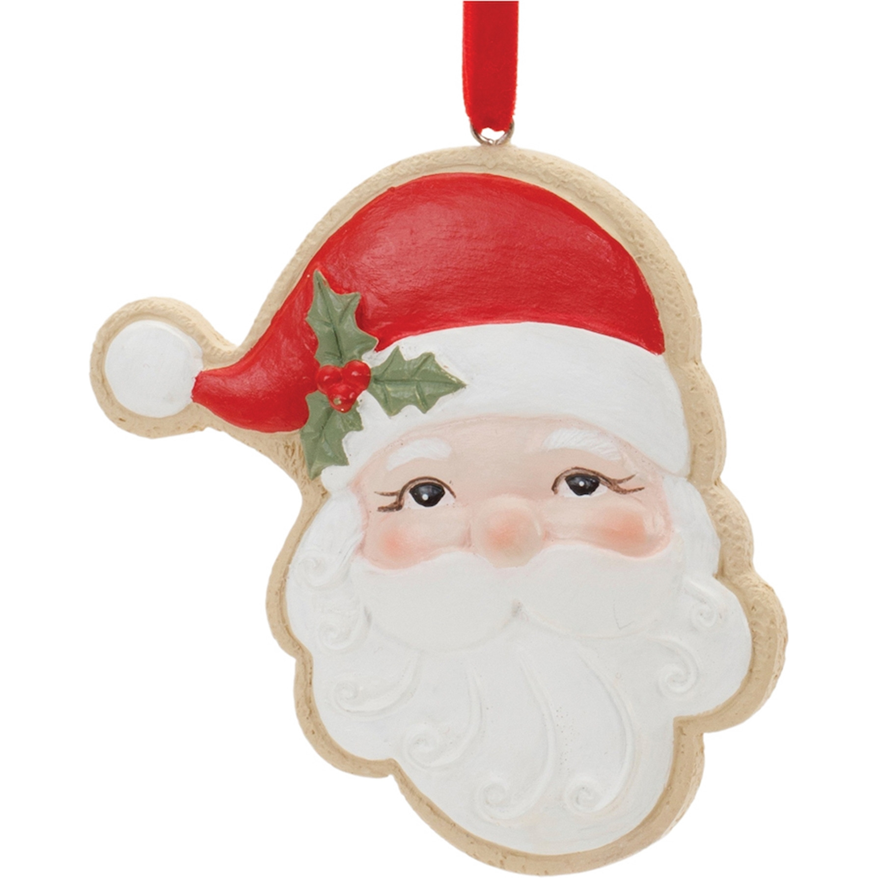 Frosted Santa Cookie Ornament (Set of 12)