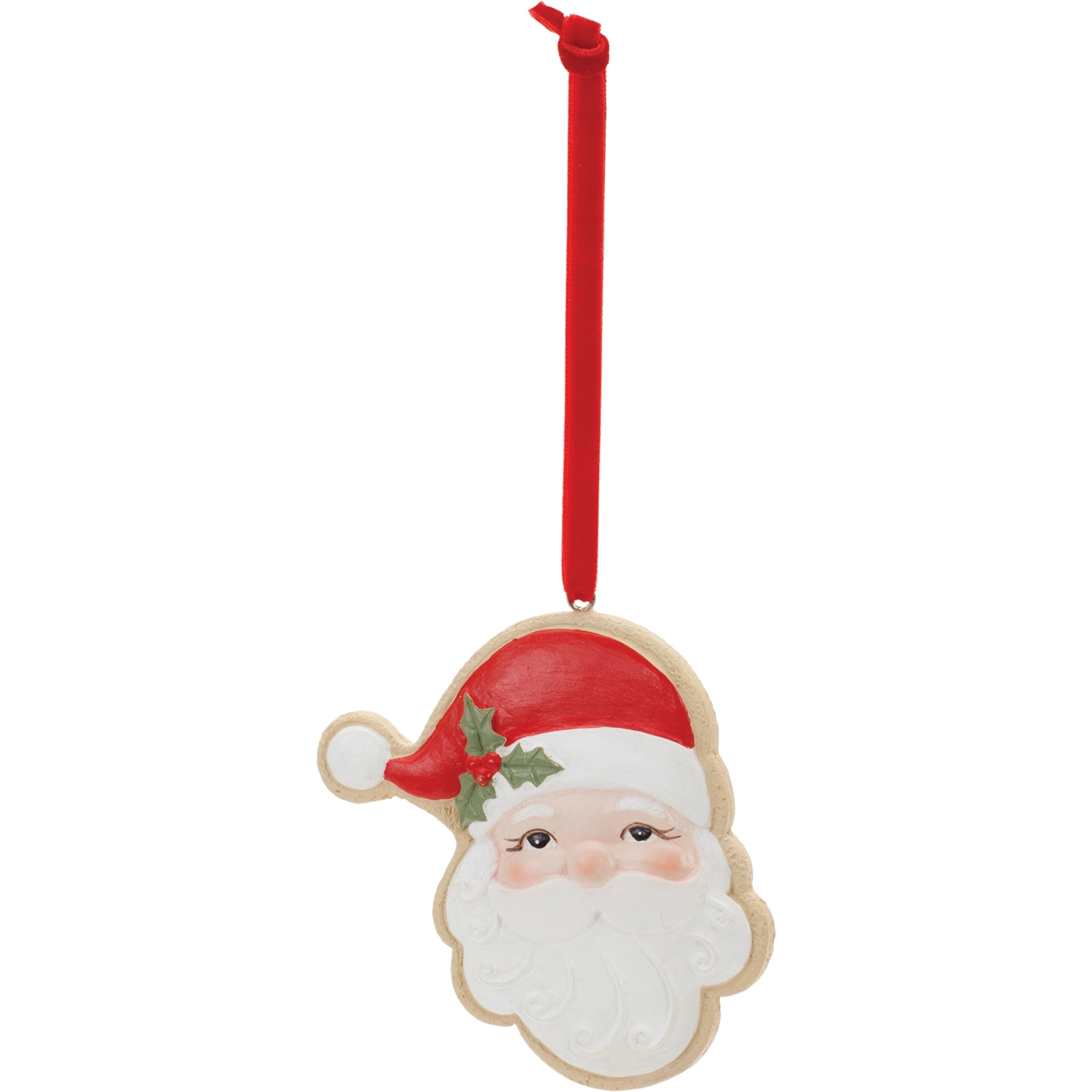 Frosted Santa Cookie Ornament (Set of 12)