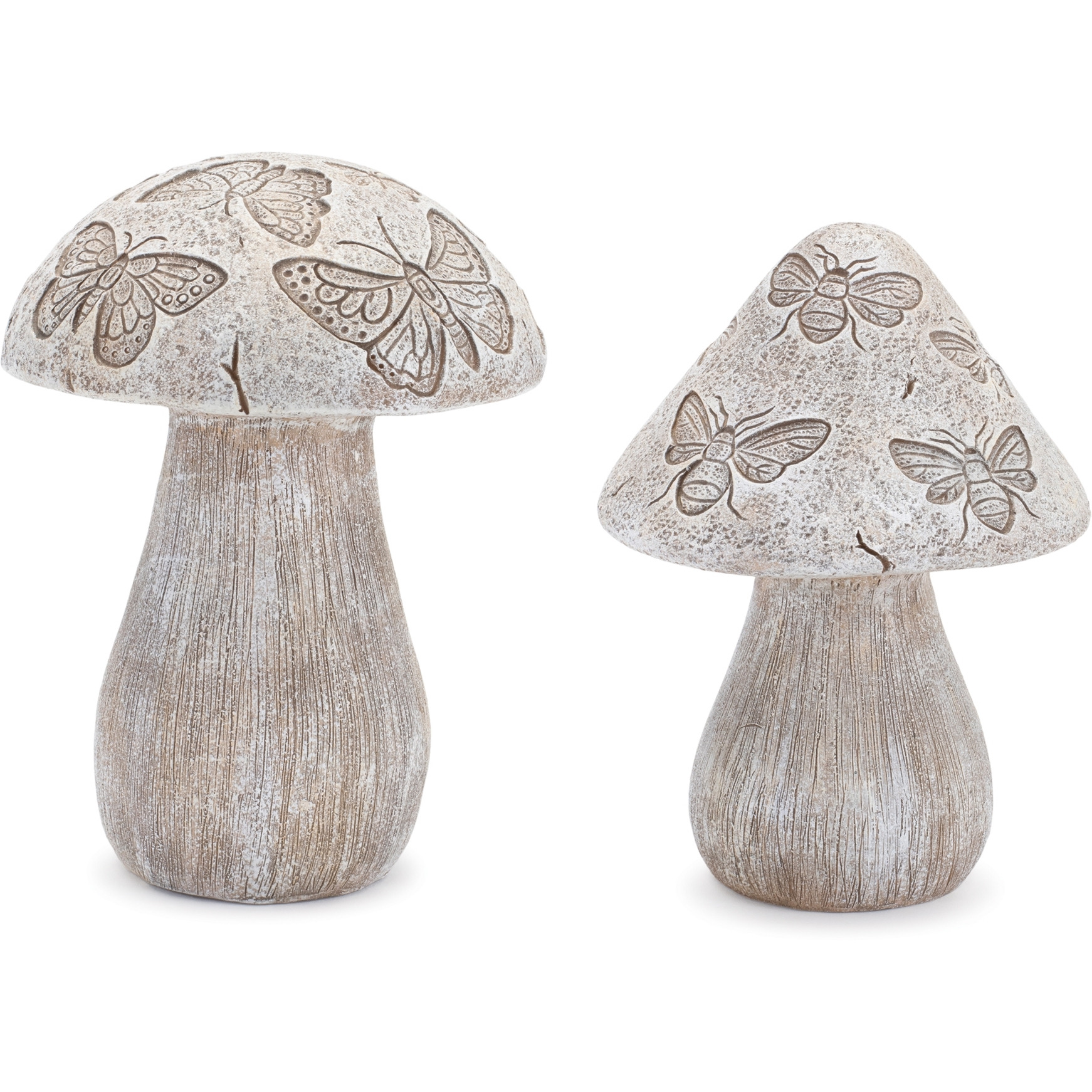 Bumble Bee and Butterfly Print Mushroom (Set of 2)