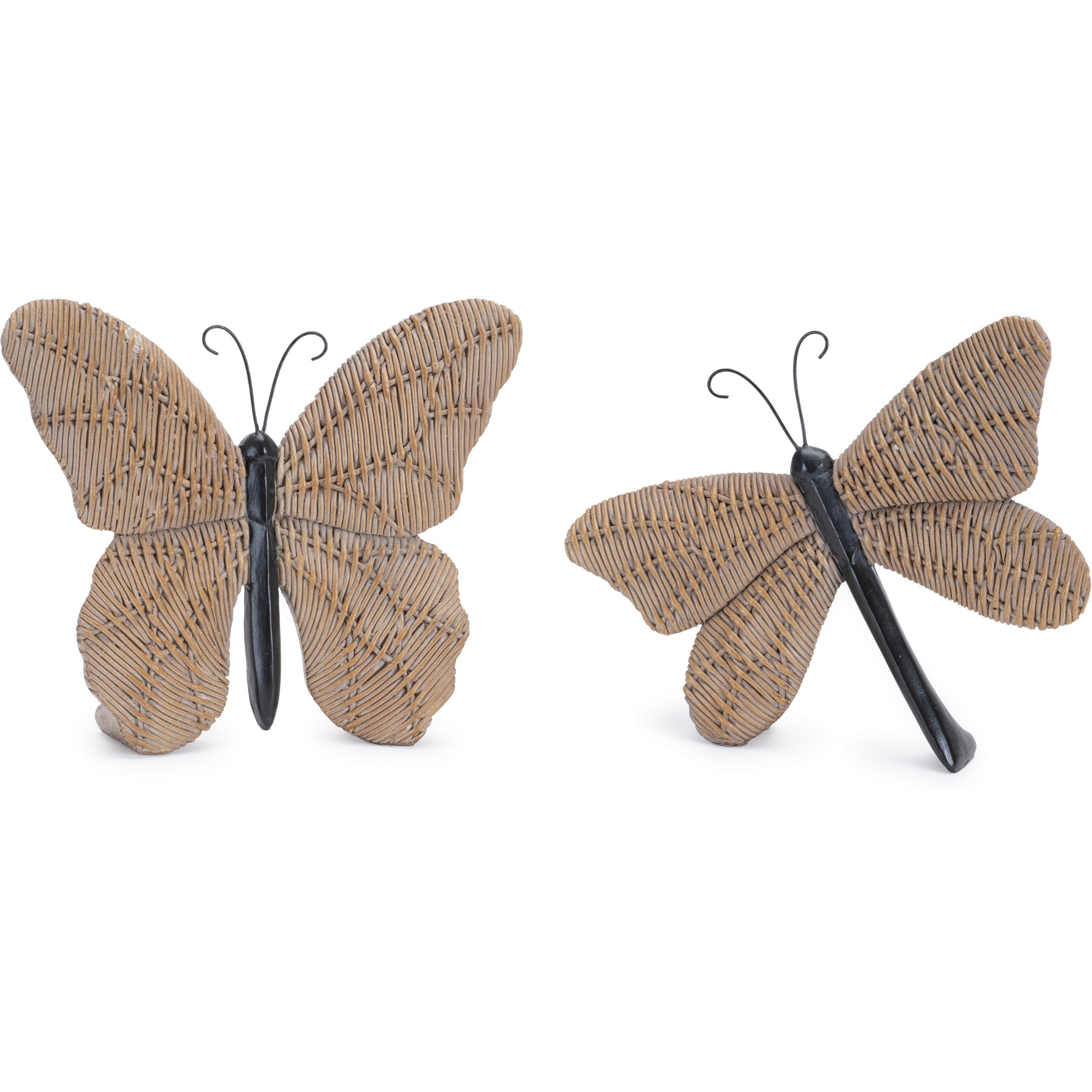 Wicker Design Butterfly and Dragonfly Shelf Sitter (Set of 4)