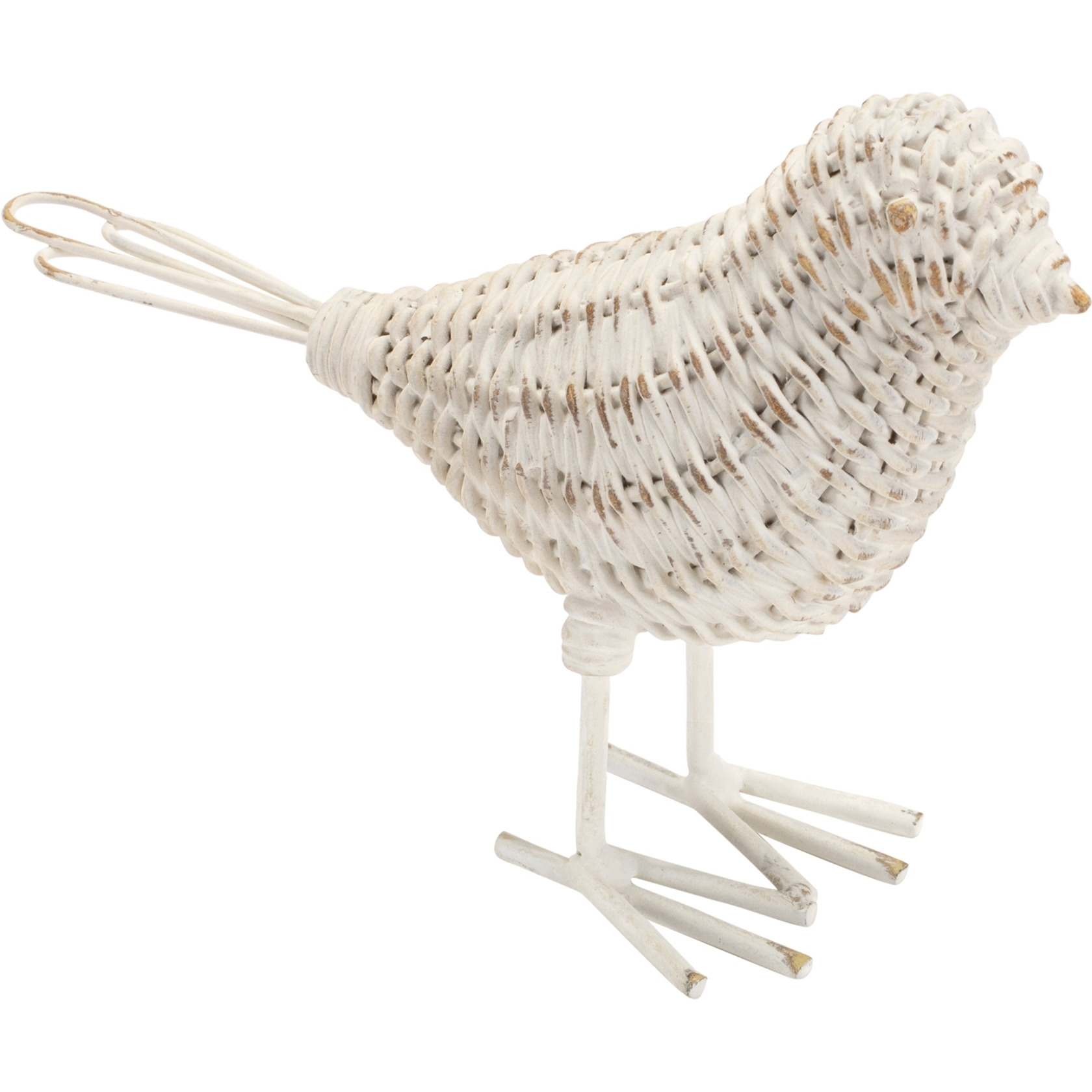 Wicker Design Bird Figurine (Set of 4)