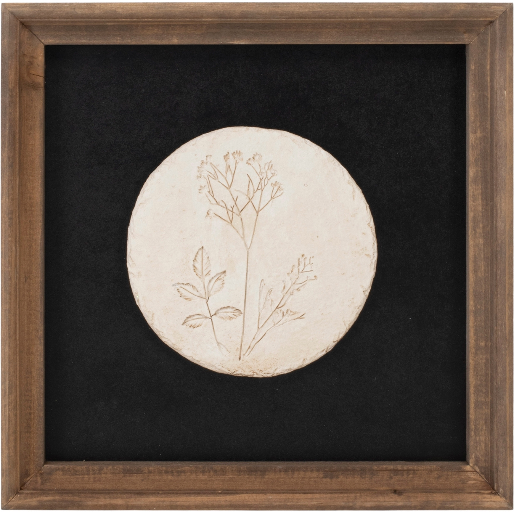Wood Framed Floral Plaque (Set of 2)