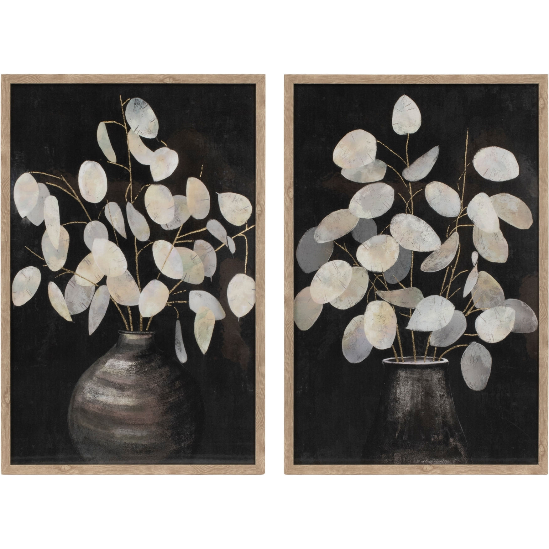Beige Eucalyptus Print (Set of 2)