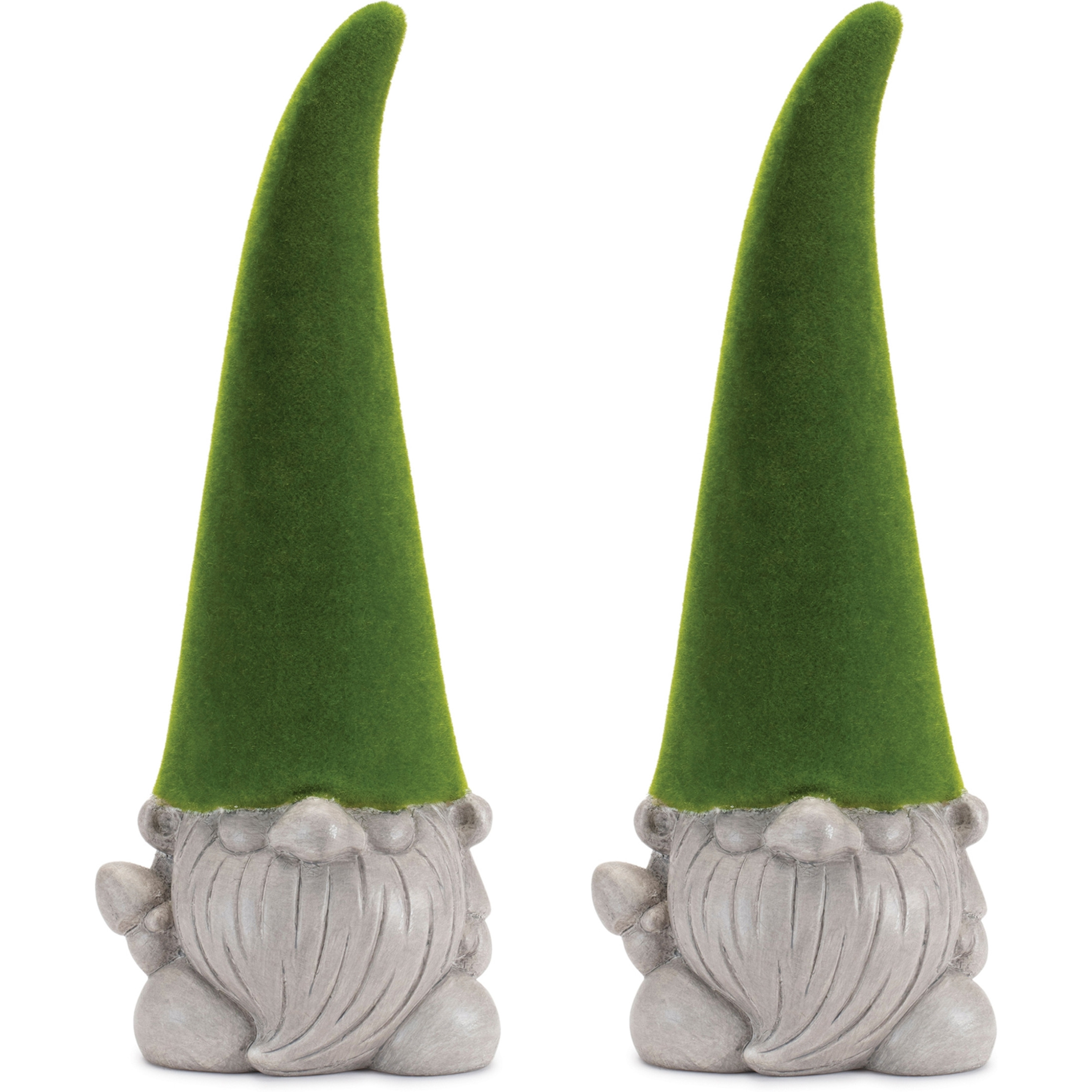 Mossy Terra Cotta Gnome Statue (Set of 2)