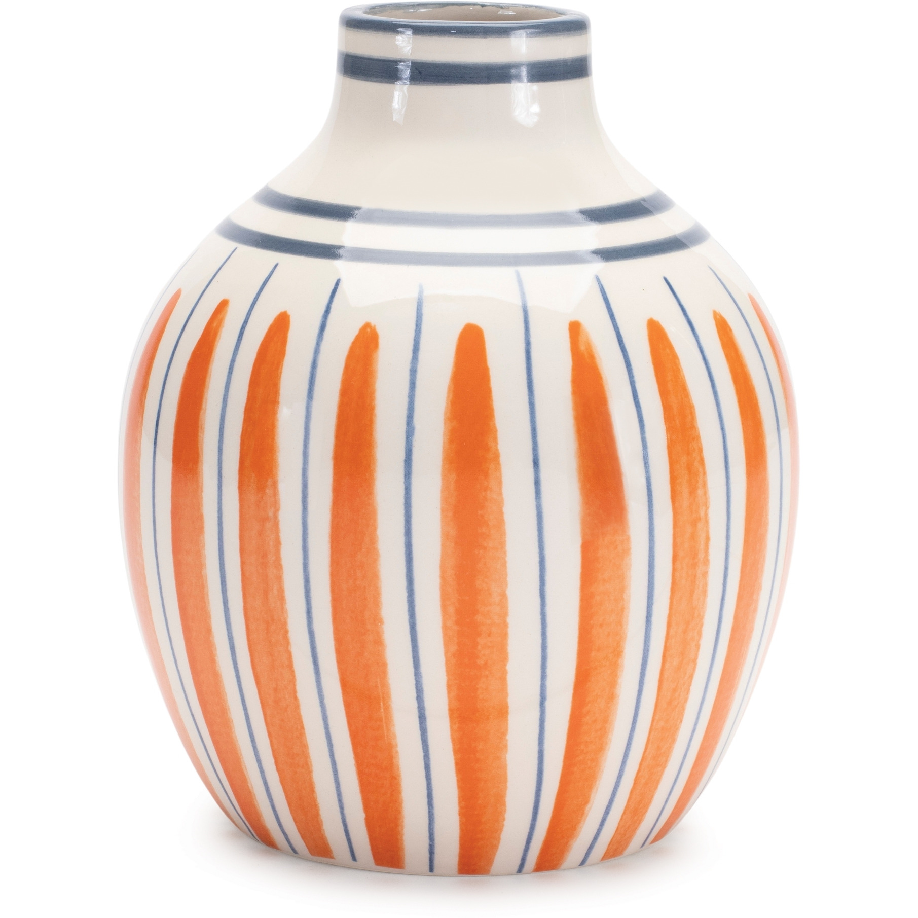 Multi-Striped Stone Vase (Set of 2)