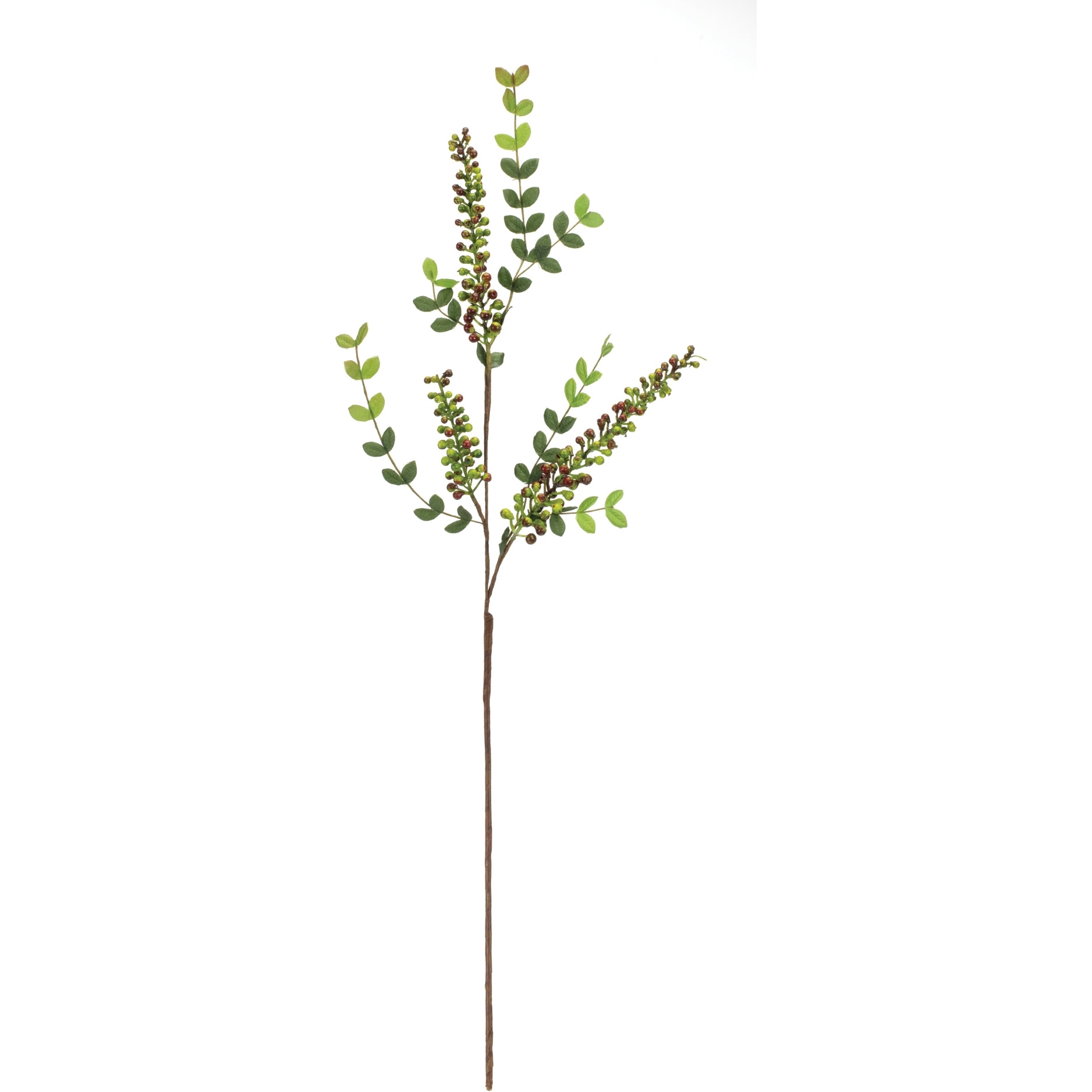 Variegated Red Berry Foliage Spray (Set of 6)