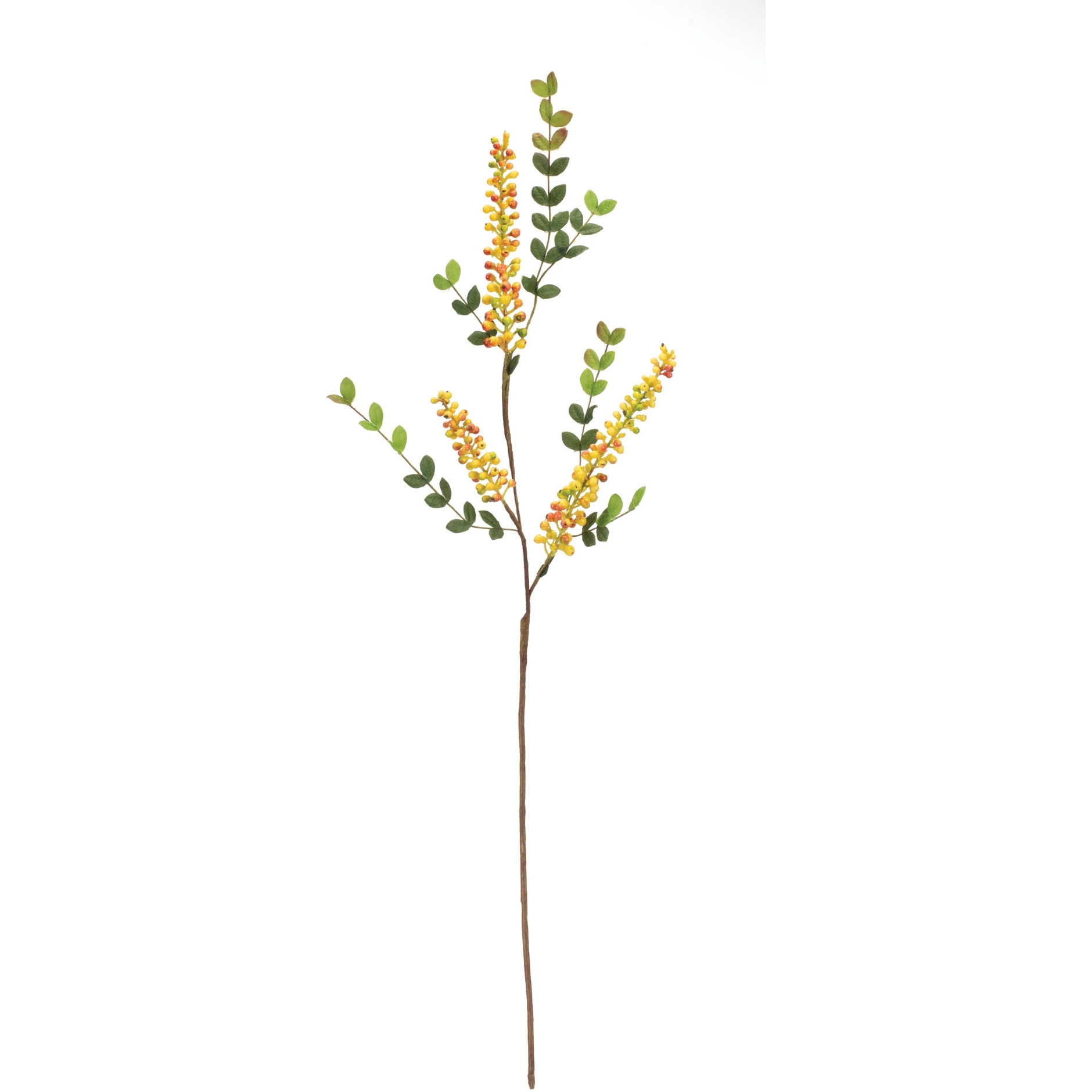 Yellow Berry Foliage Spray (Set of 6)