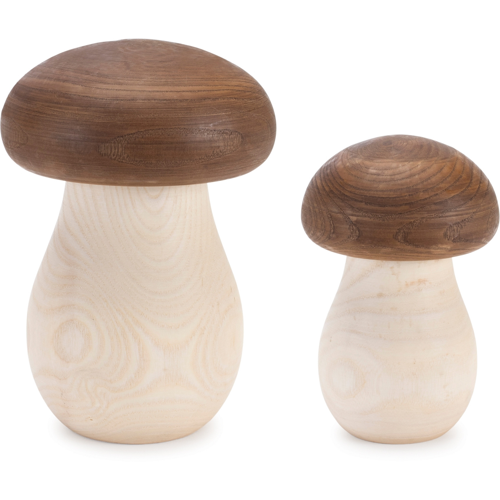 Wood Mushroom Box Dcor (Set of 2)