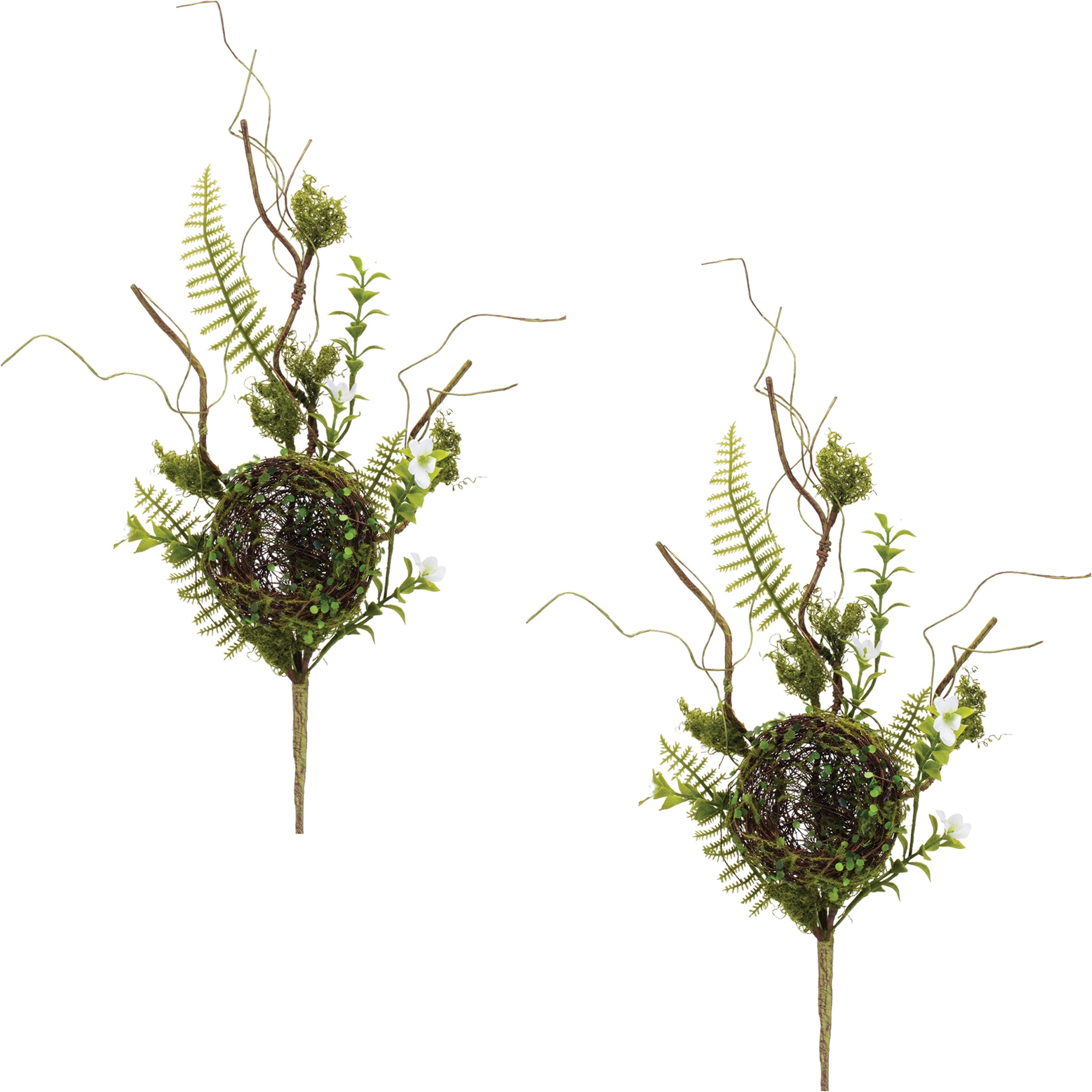 Bird Nest Twig Spray (Set of 2)