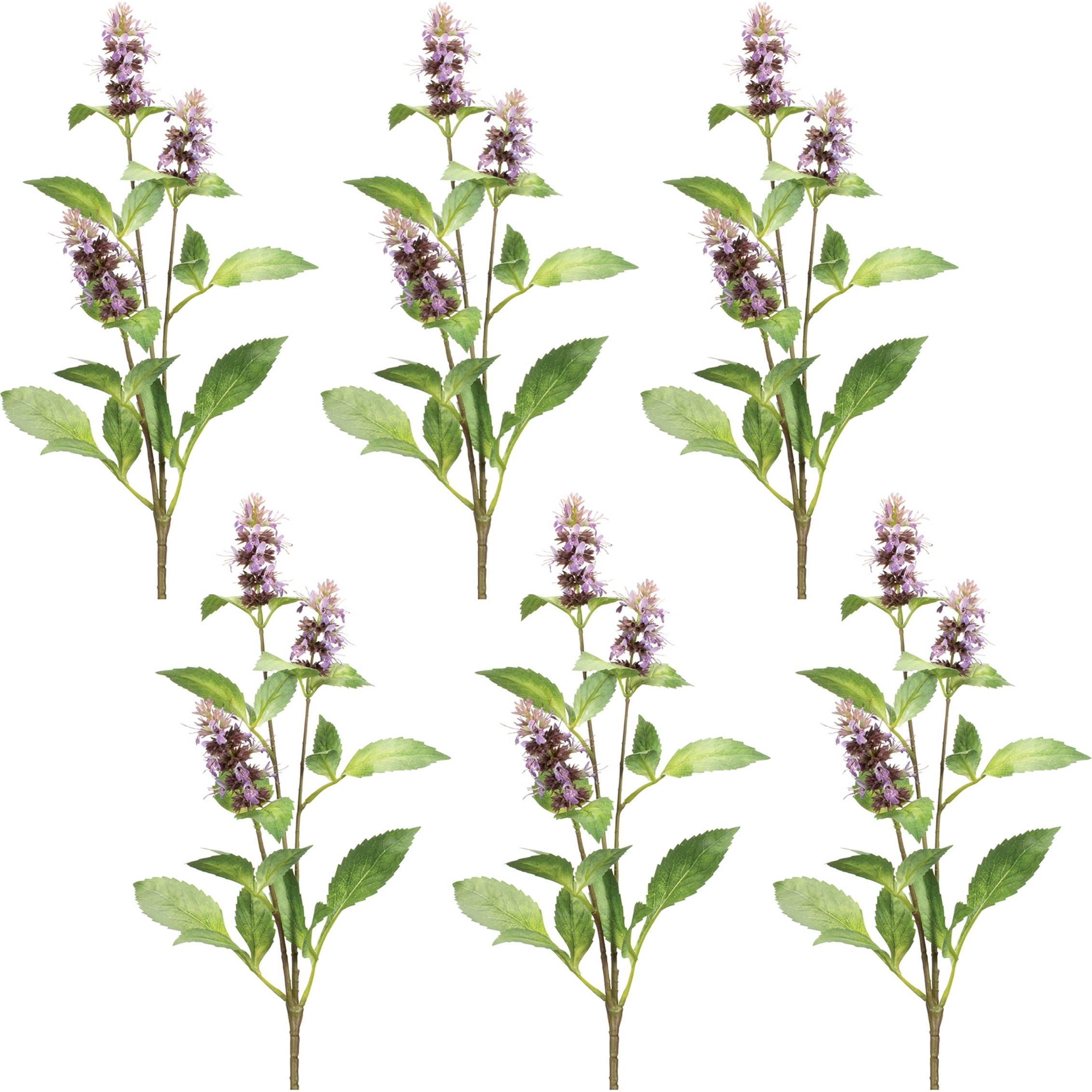 Plum Buddleia Floral Stem (Set of 6)