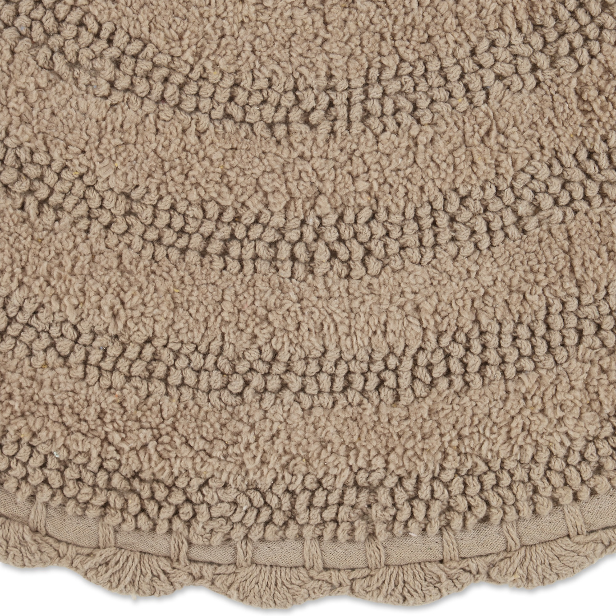 DII Stone Round Crochet Bath Mat