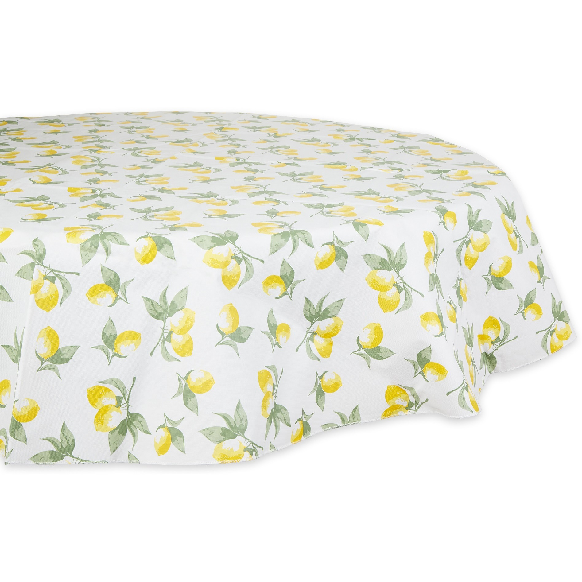 SUMMER LEMONS VINYL TABLECLOTH 70 ROUND