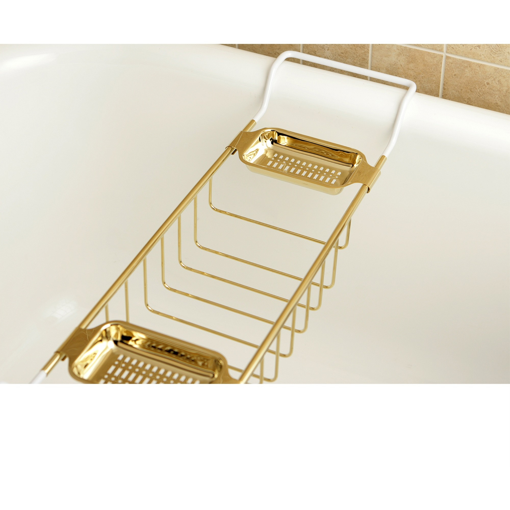 Kingston Brass CC2152 Clawfoot Bath Tub Shelf, Polished Brass