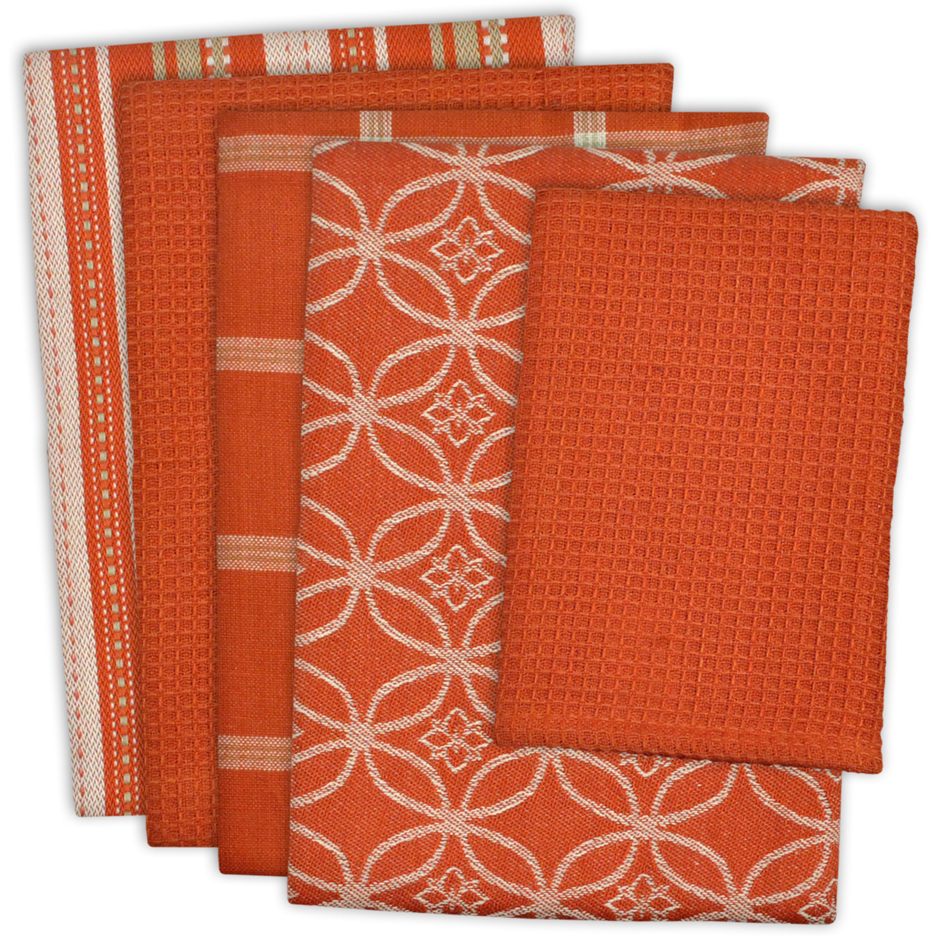 DII Assorted Spice Dishtowel & Dishcloth (Set of 5)