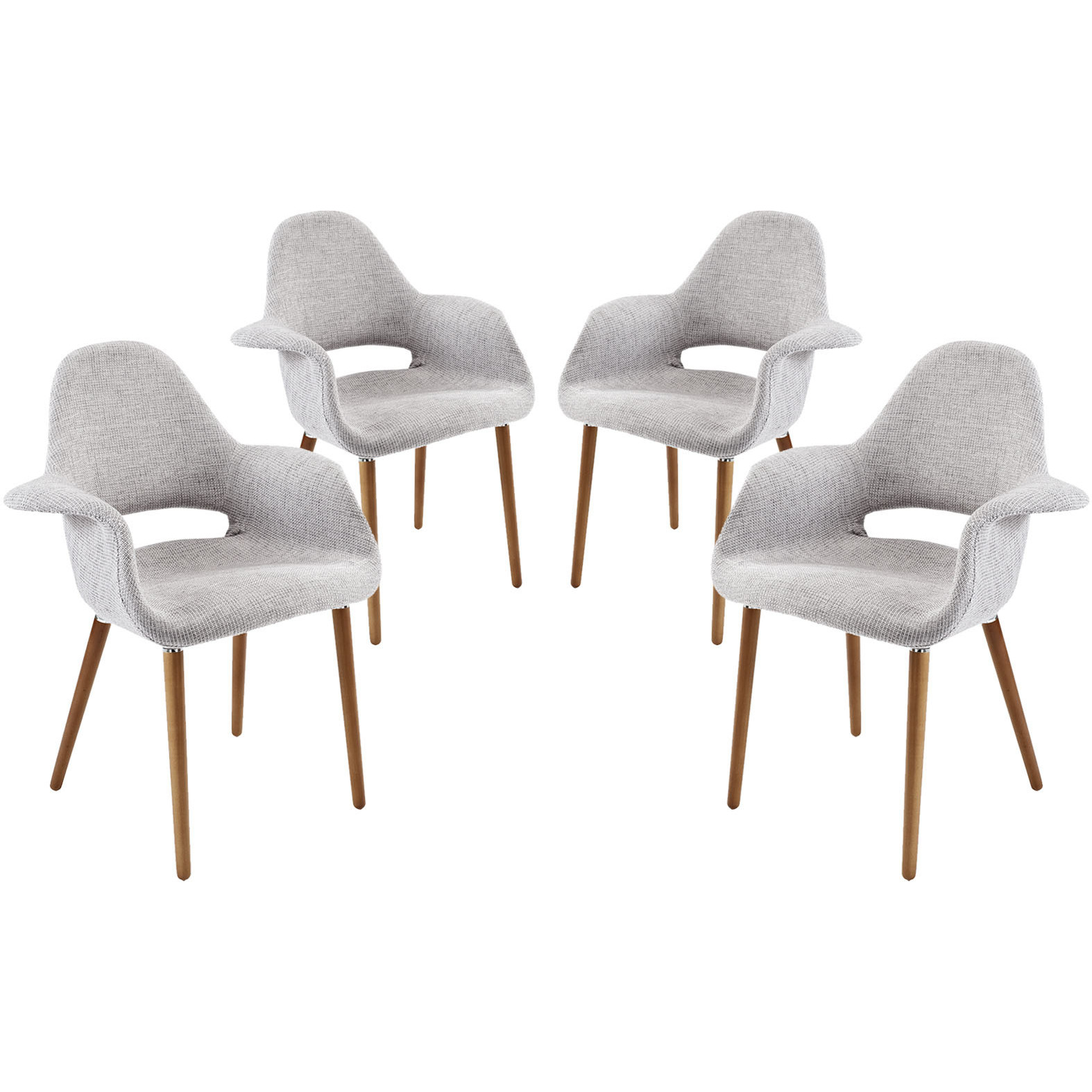 Aegis Dining Armchair Set of 4 - Light Gray