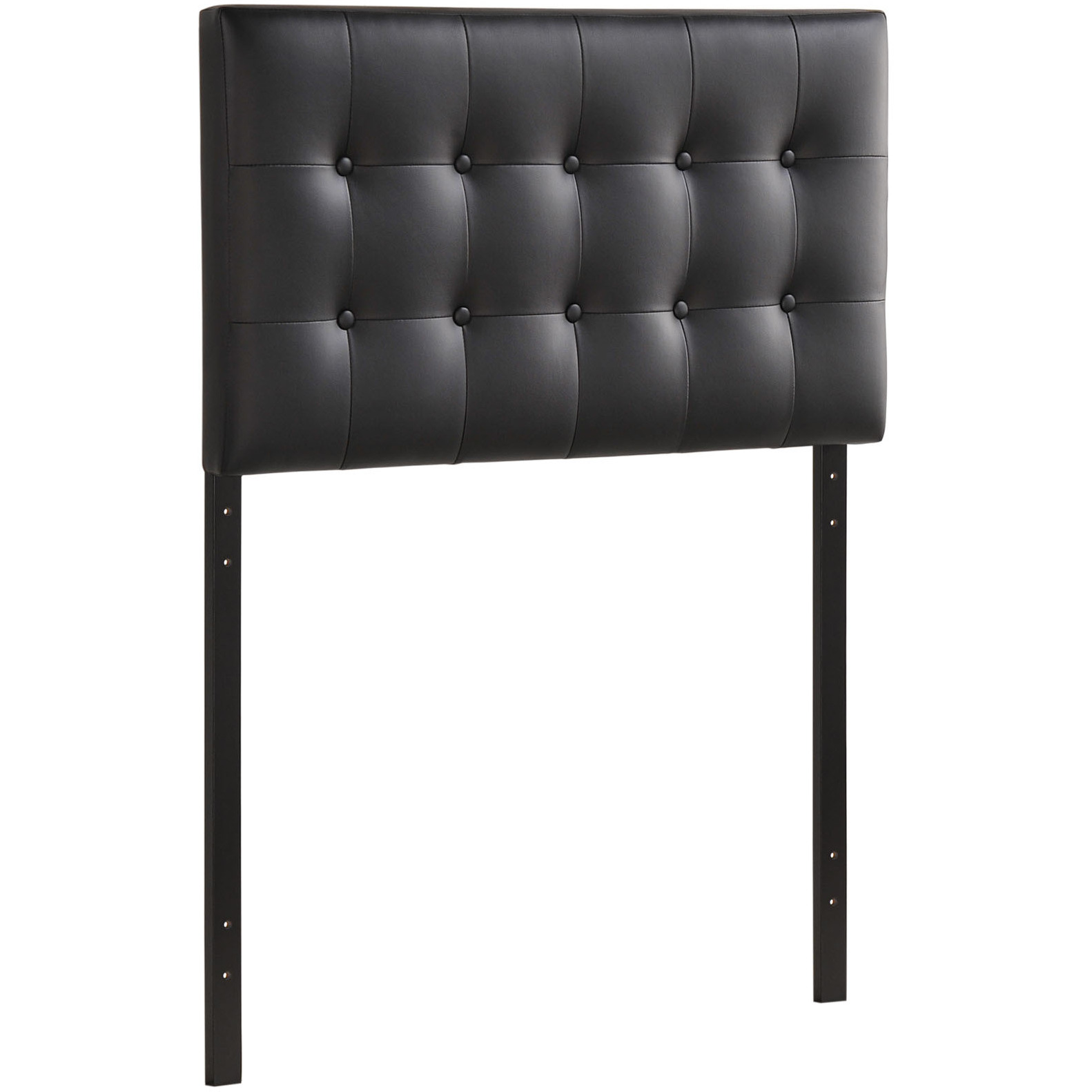 Emily Twin Upholstered Vinyl Headboard - Black