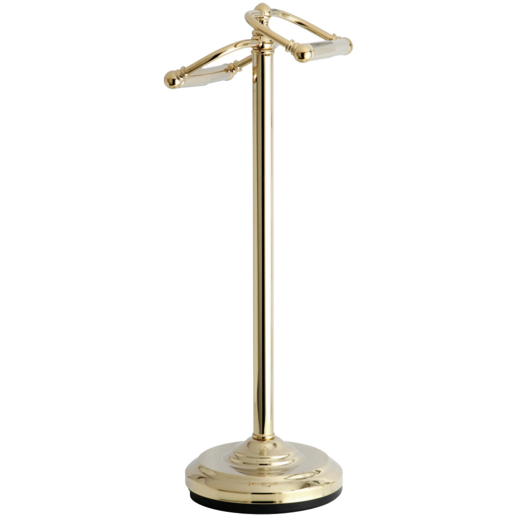 Kingston Brass CC2202 Vintage Freestanding Double Roll Toilet Paper Holder, Polished Brass