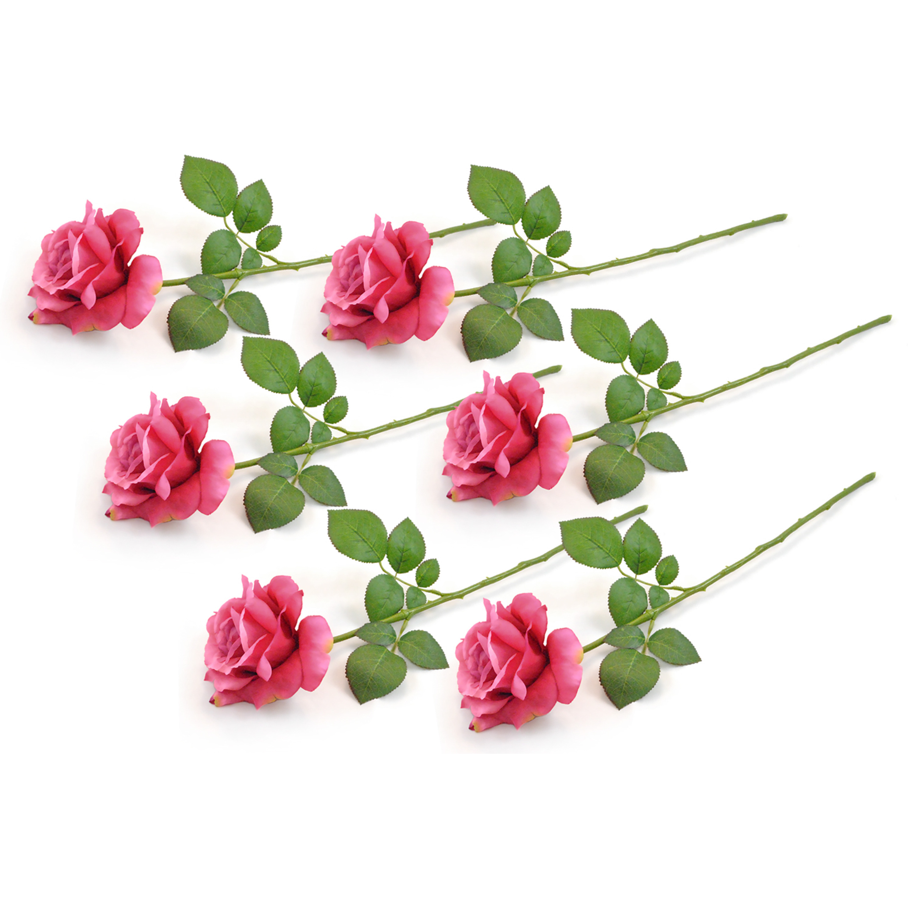 DII Flower Open Rose Pink (Set of 6)