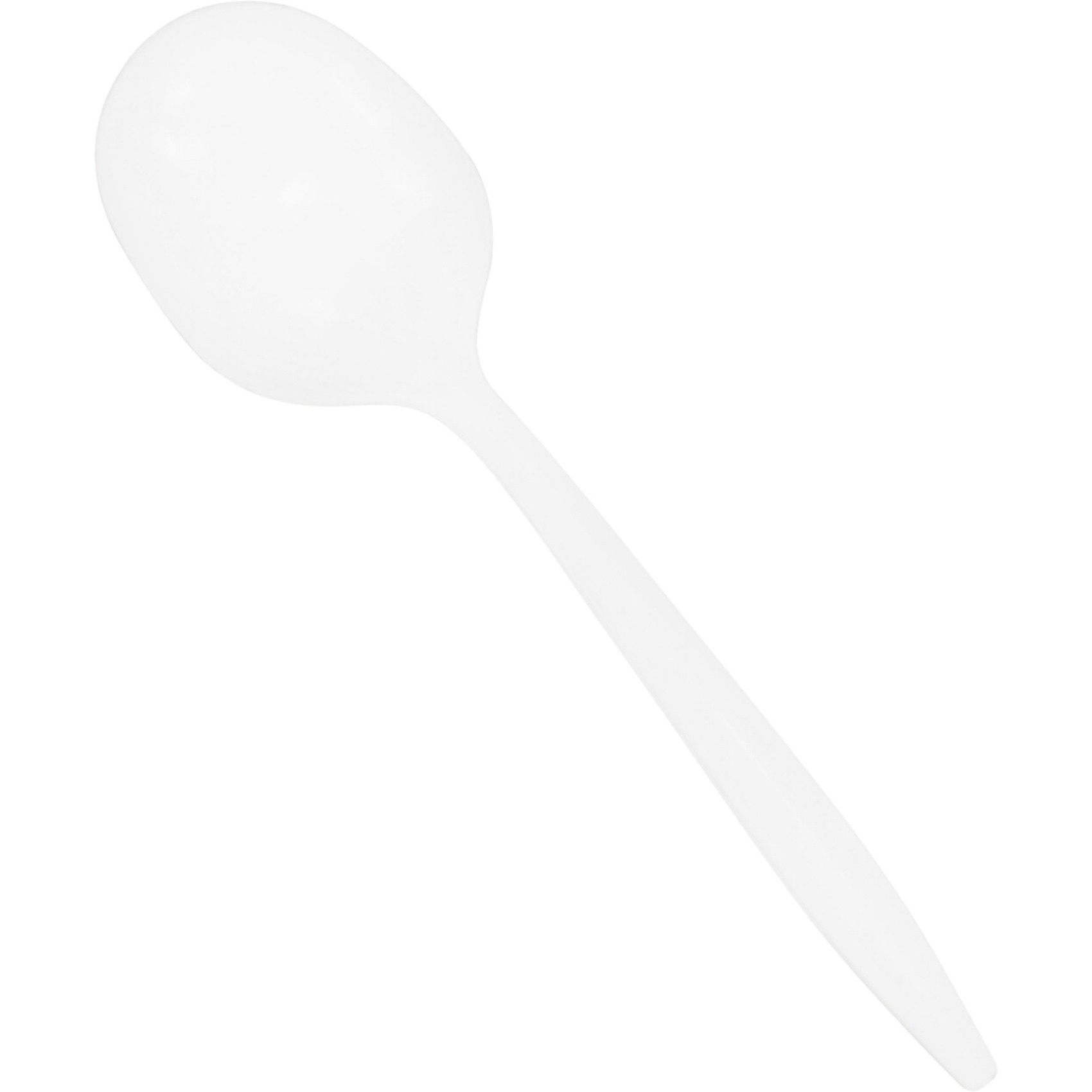 Crystalware Soup Spoon, Medium Weight , White, Plastic, Case of 1000