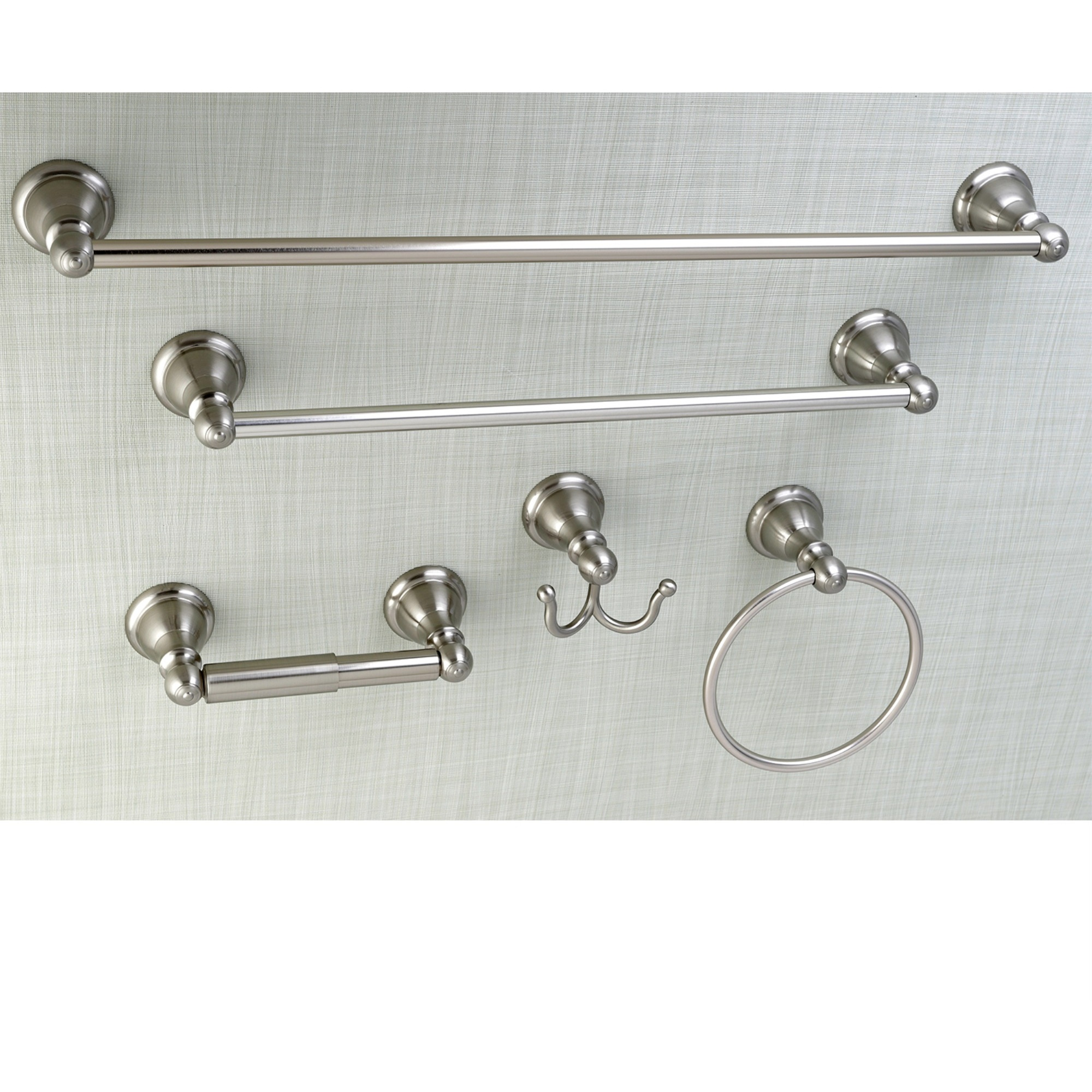 Kingston Brass BAHK5112478SN 5-Piece Bathroom Accessory Set, Brushed Nickel