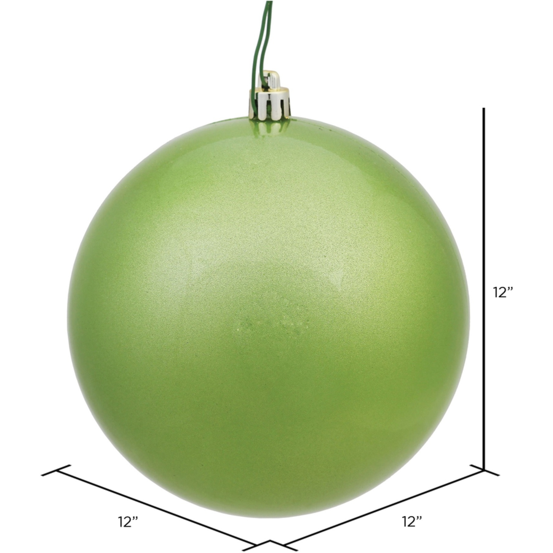 Vickerman 12" Celadon Candy Ball UV Drilled Cap - N593054DCV